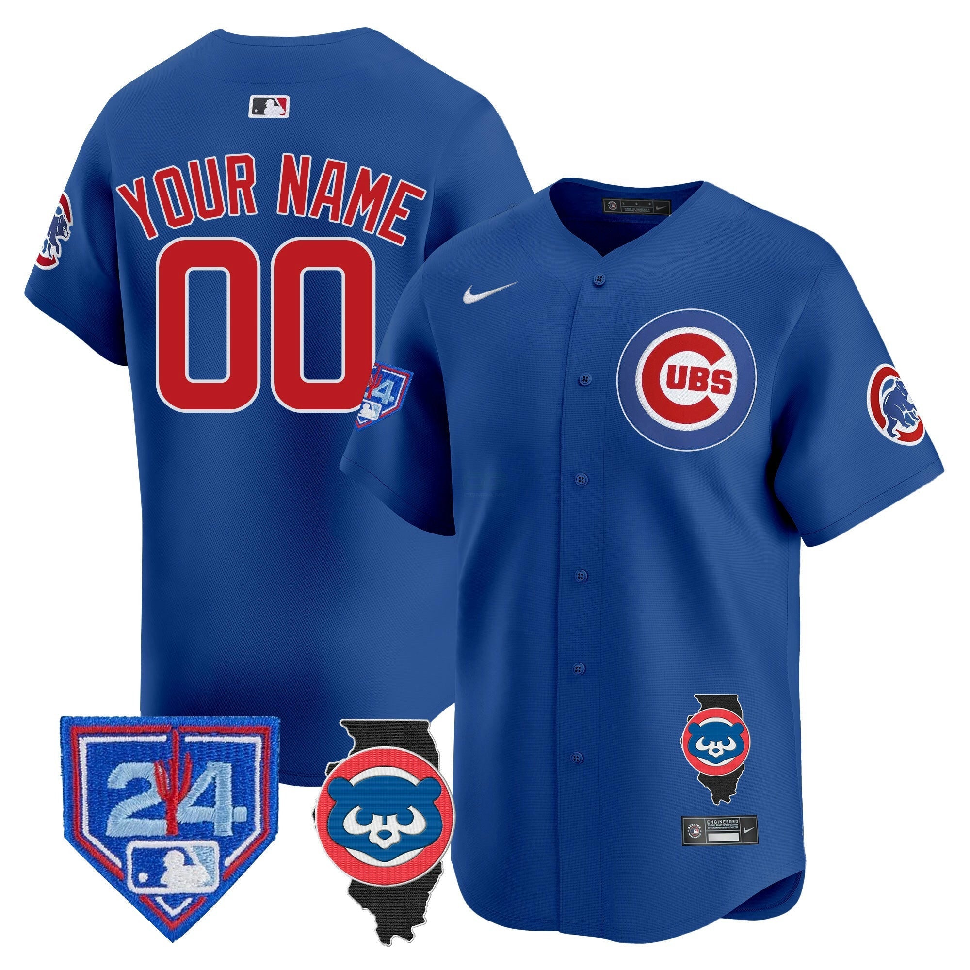 Camisa MLB Chicago Spring Training & Illinois Patch Vapor Premier Limited Jersey