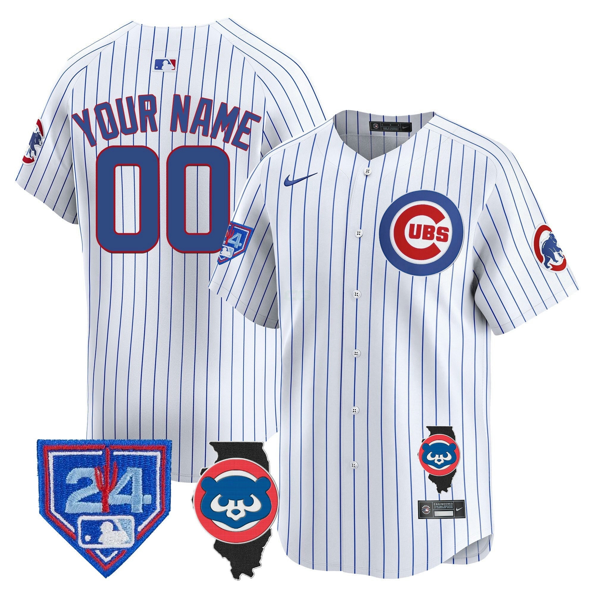 Camisa MLB Chicago Spring Training & Illinois Patch Vapor Premier Limited Jersey