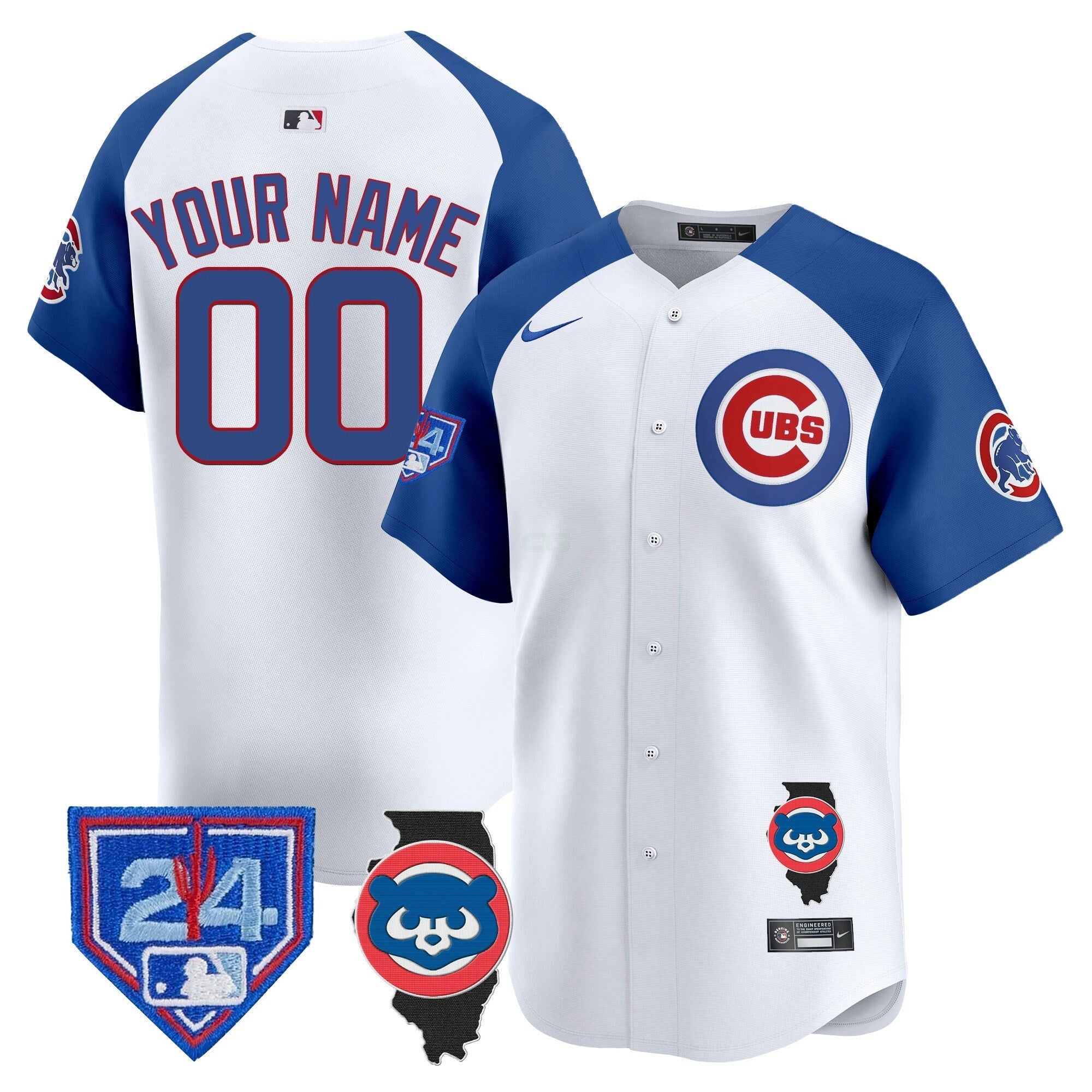 Camisa MLB Chicago Spring Training & Illinois Patch Vapor Premier Limited Jersey