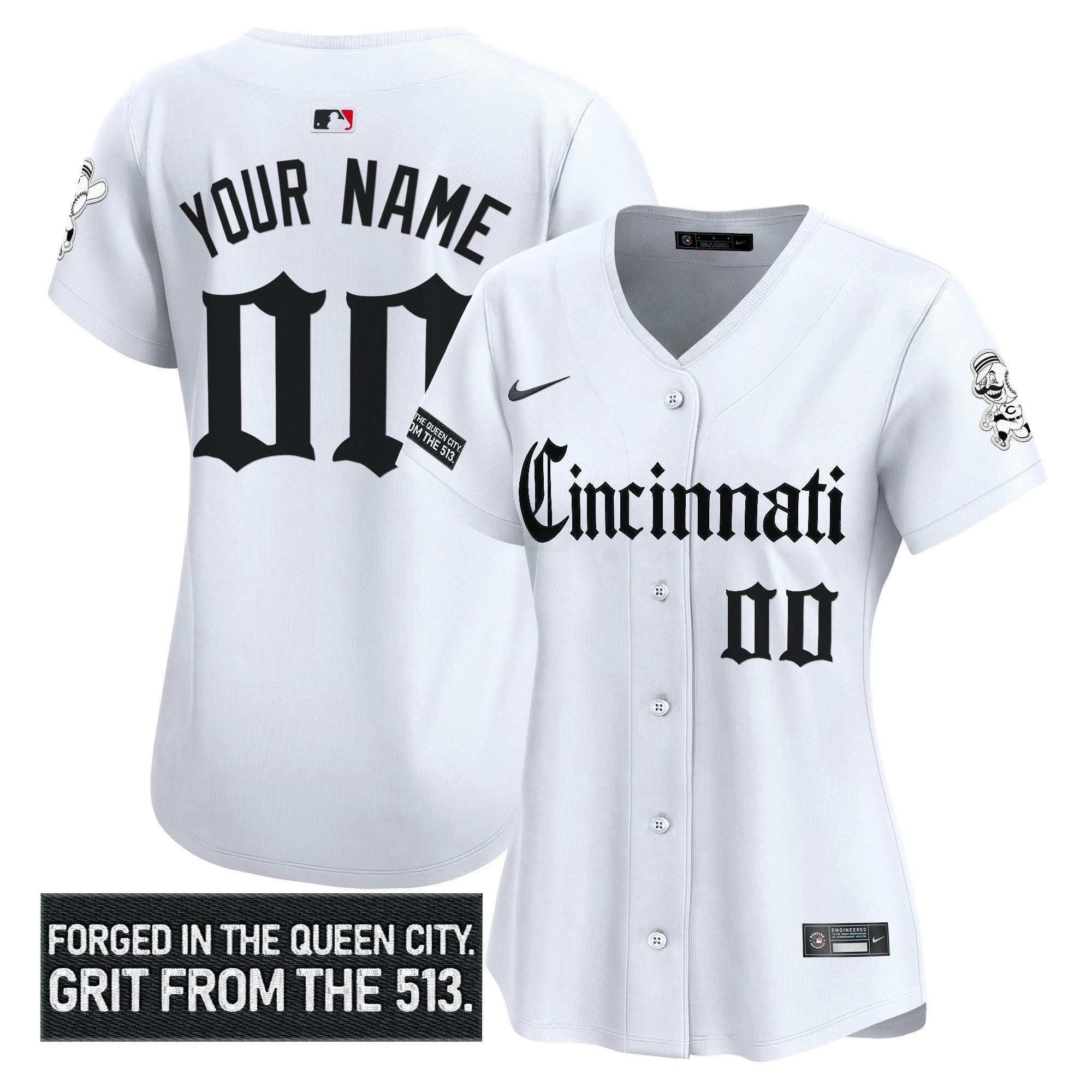 Camisa MLB Cincinnati ‘Gothic Queen City Edition’ Vapor Premier Limited Jersey