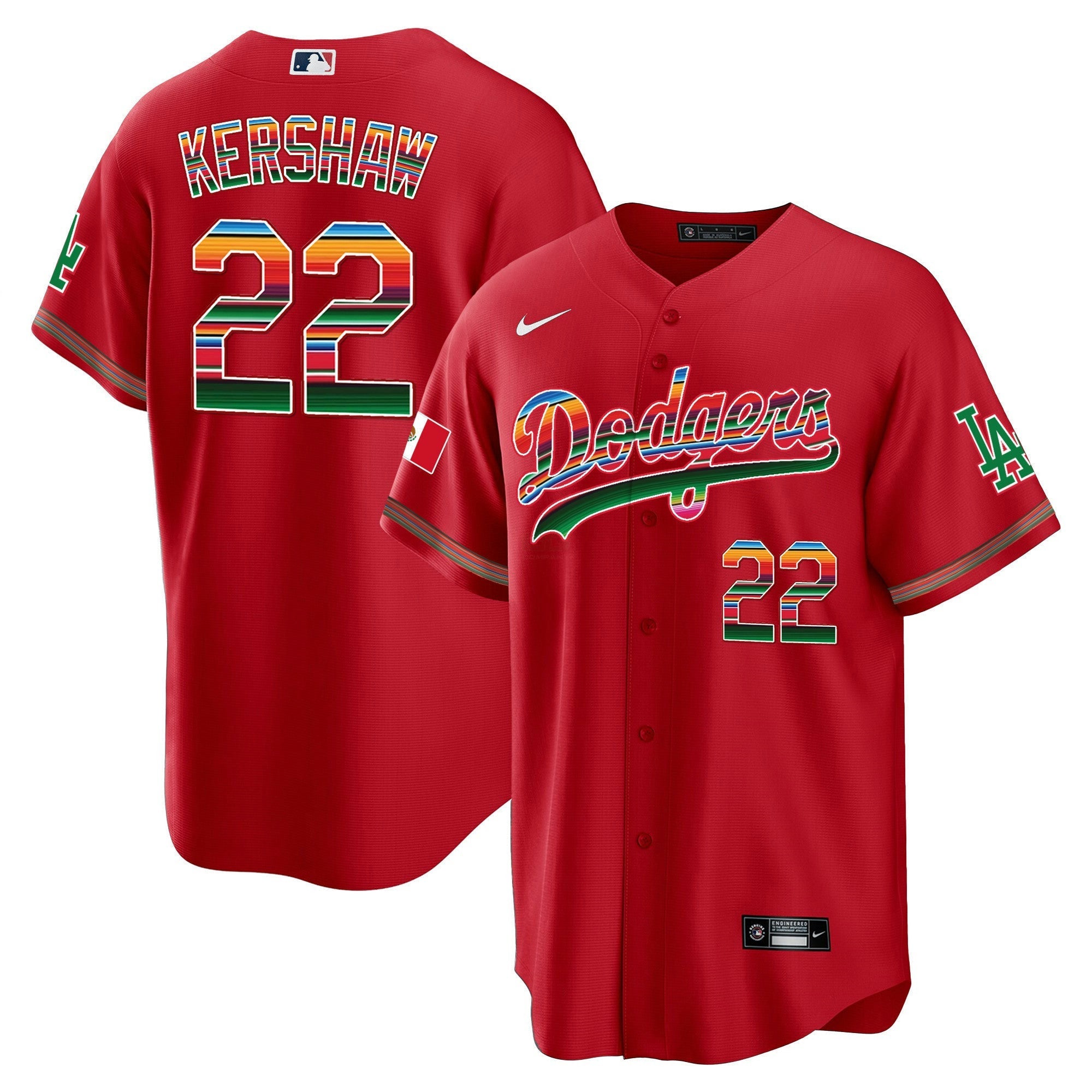 Camisa MLB Clayton Kershaw Mexico Cool Base Limited Jersey
