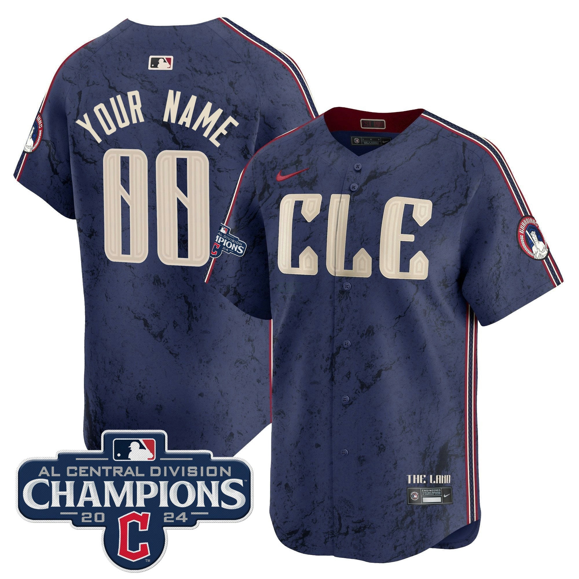 Camisa MLB Cleveland 2024 AL Central Division Champions Vapor Premier Limited Jersey