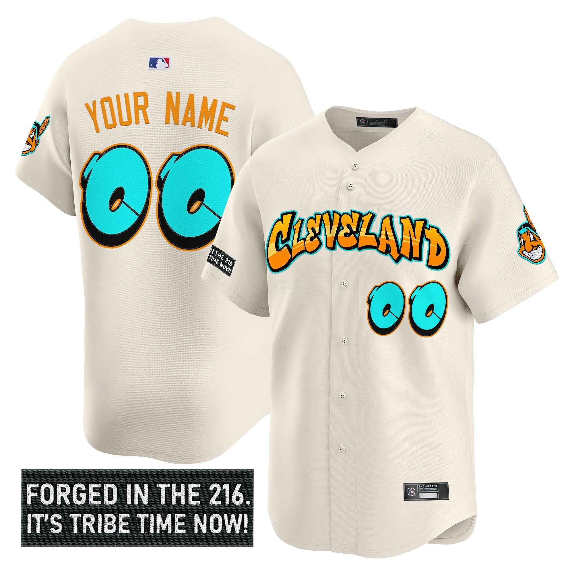 Camisa MLB Cleveland Indians ‘Graffiti 216 Ink Edition’ Vapor Premier Limited Jersey
