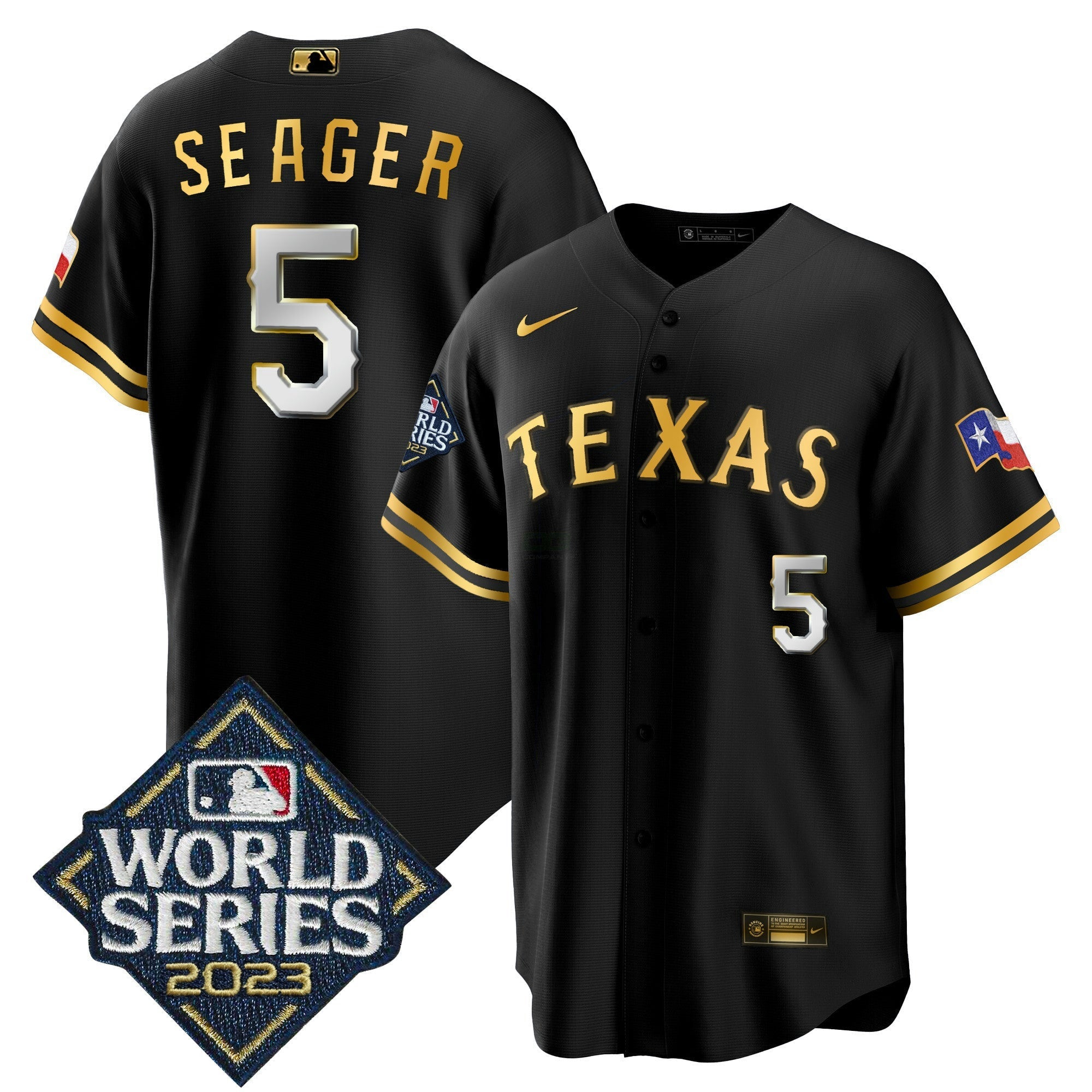 Camisa MLB Corey Seager Texas 2023 World Series Cool Base Jersey