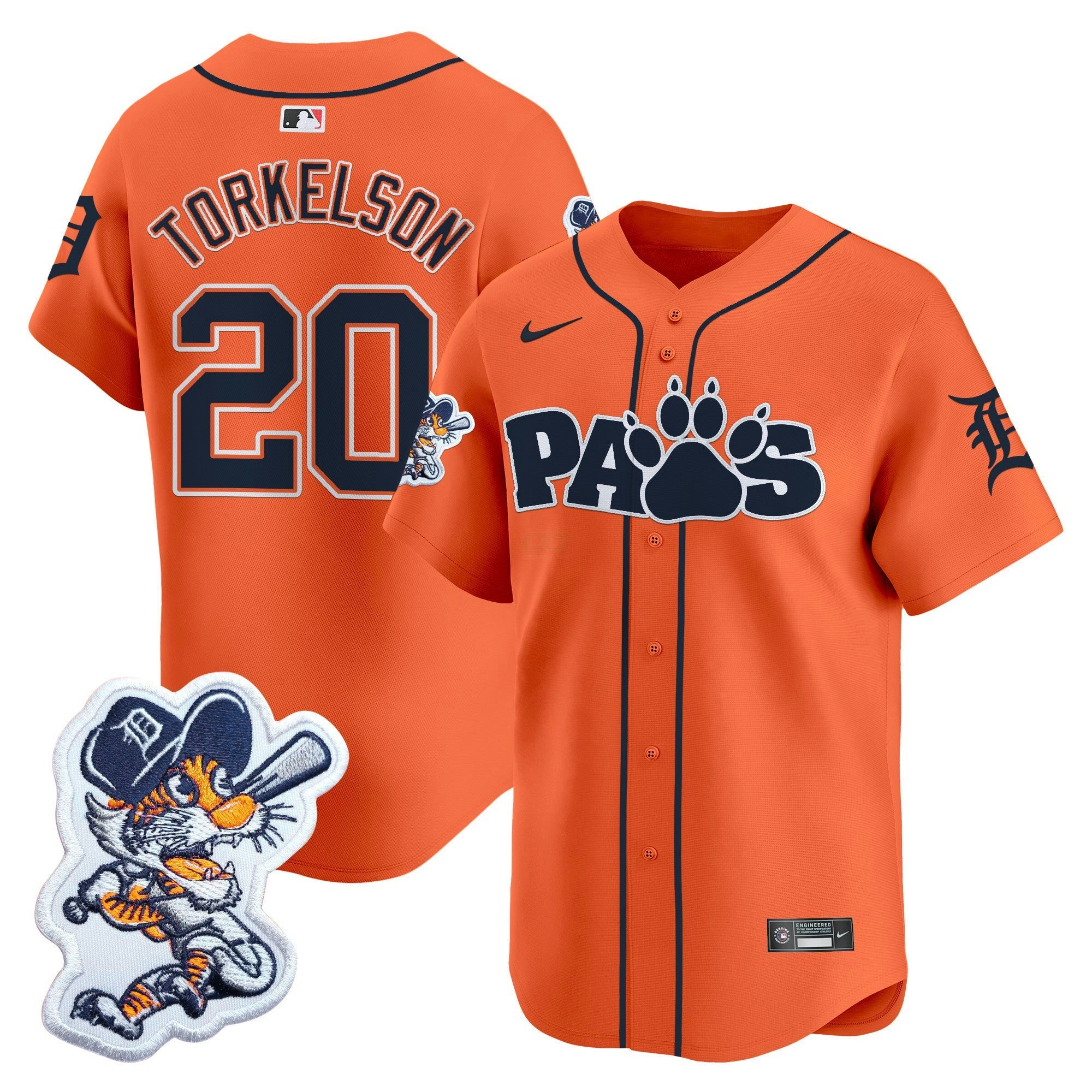 Camisa MLB Detroit Paws Patch Vapor Premier Limited Jersey V2