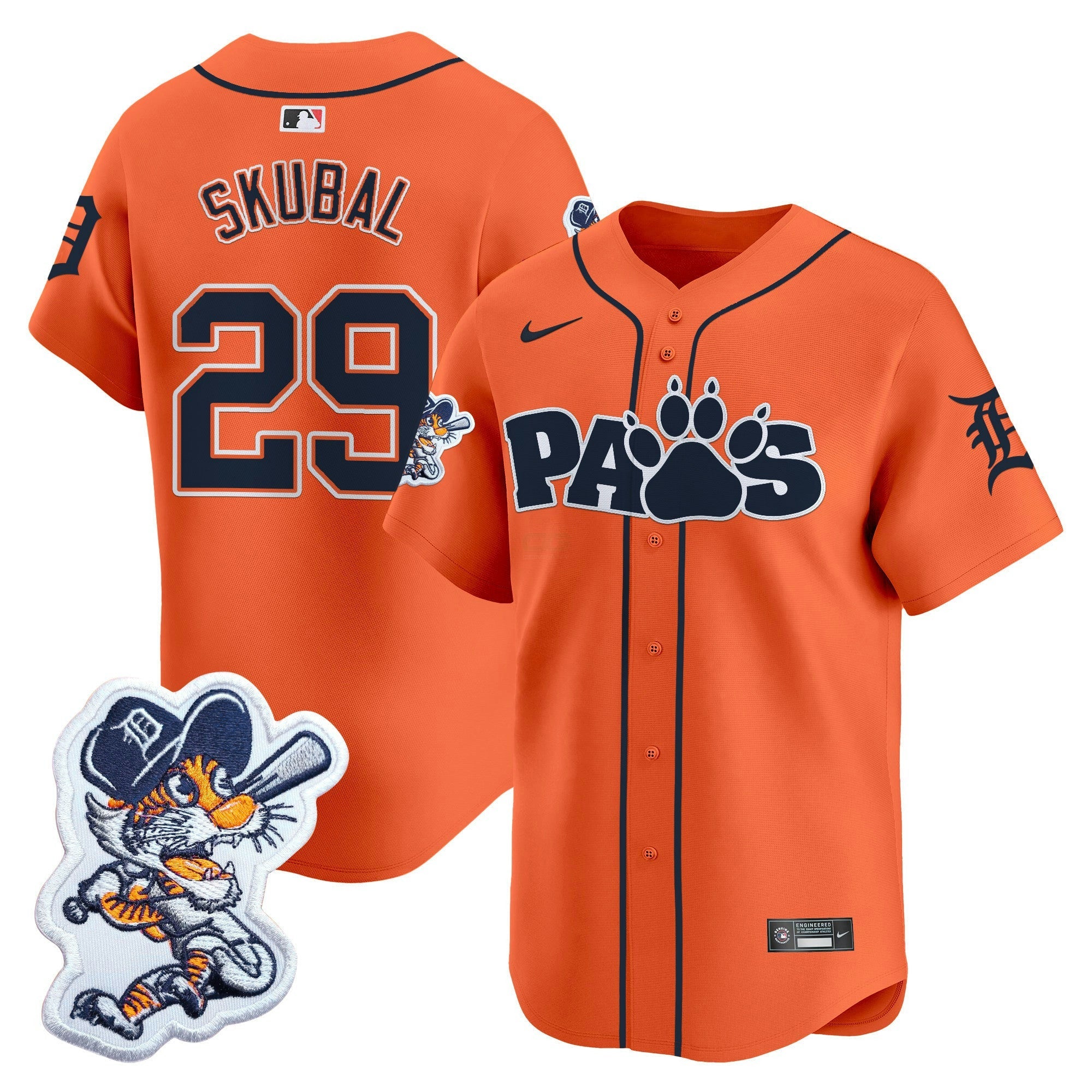 Camisa MLB Detroit Paws Patch Vapor Premier Limited Jersey V2
