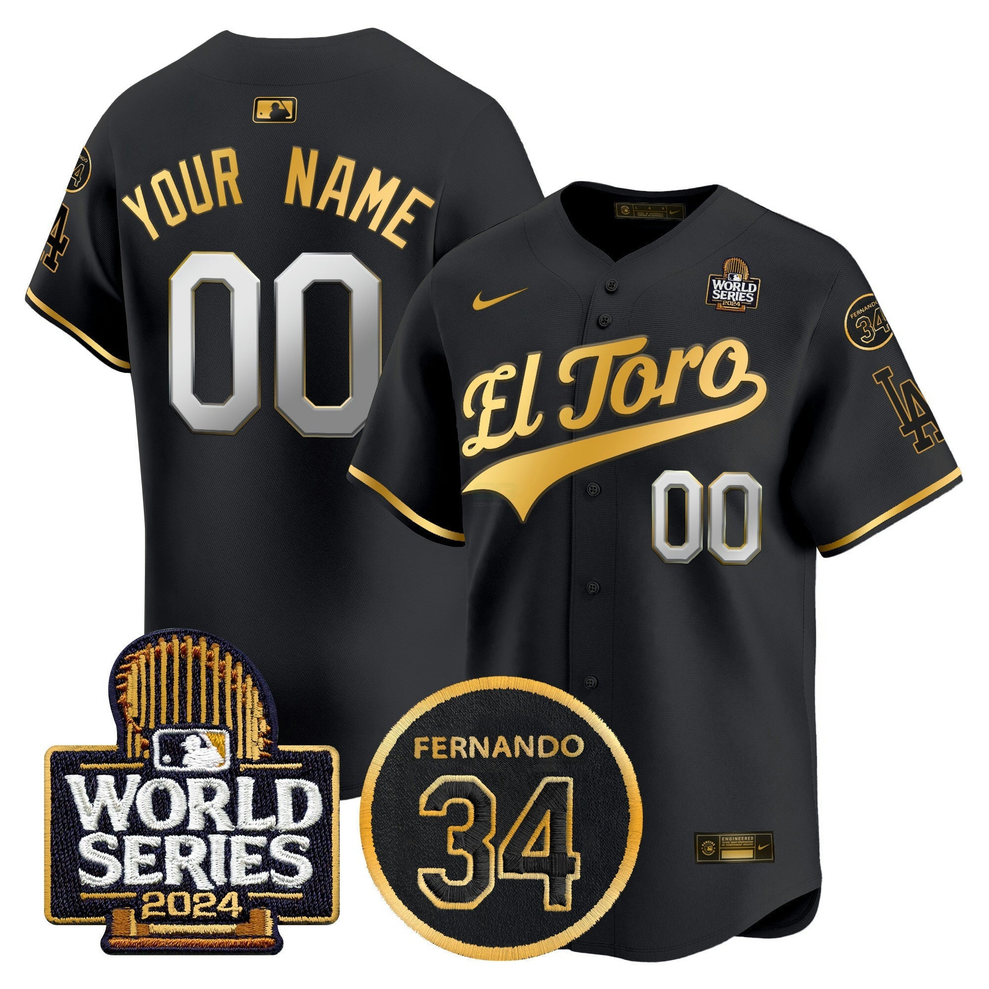Camisa MLB El Toro 2024 World Series Patch Vapor Premier Limited Jersey