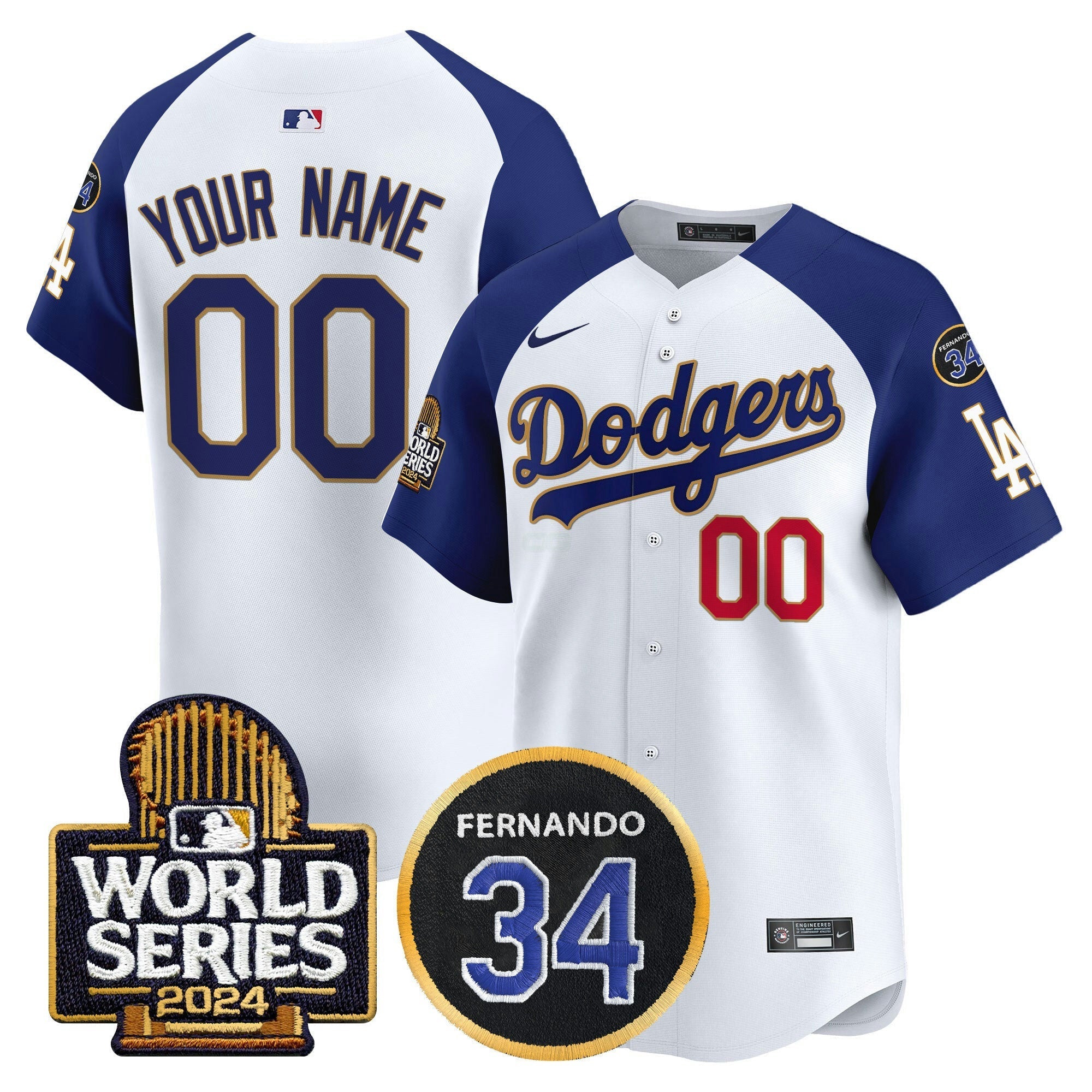 Camisa MLB Fernando Memorial & 2024 World Series Patch Vapor Premier Limited Jersey