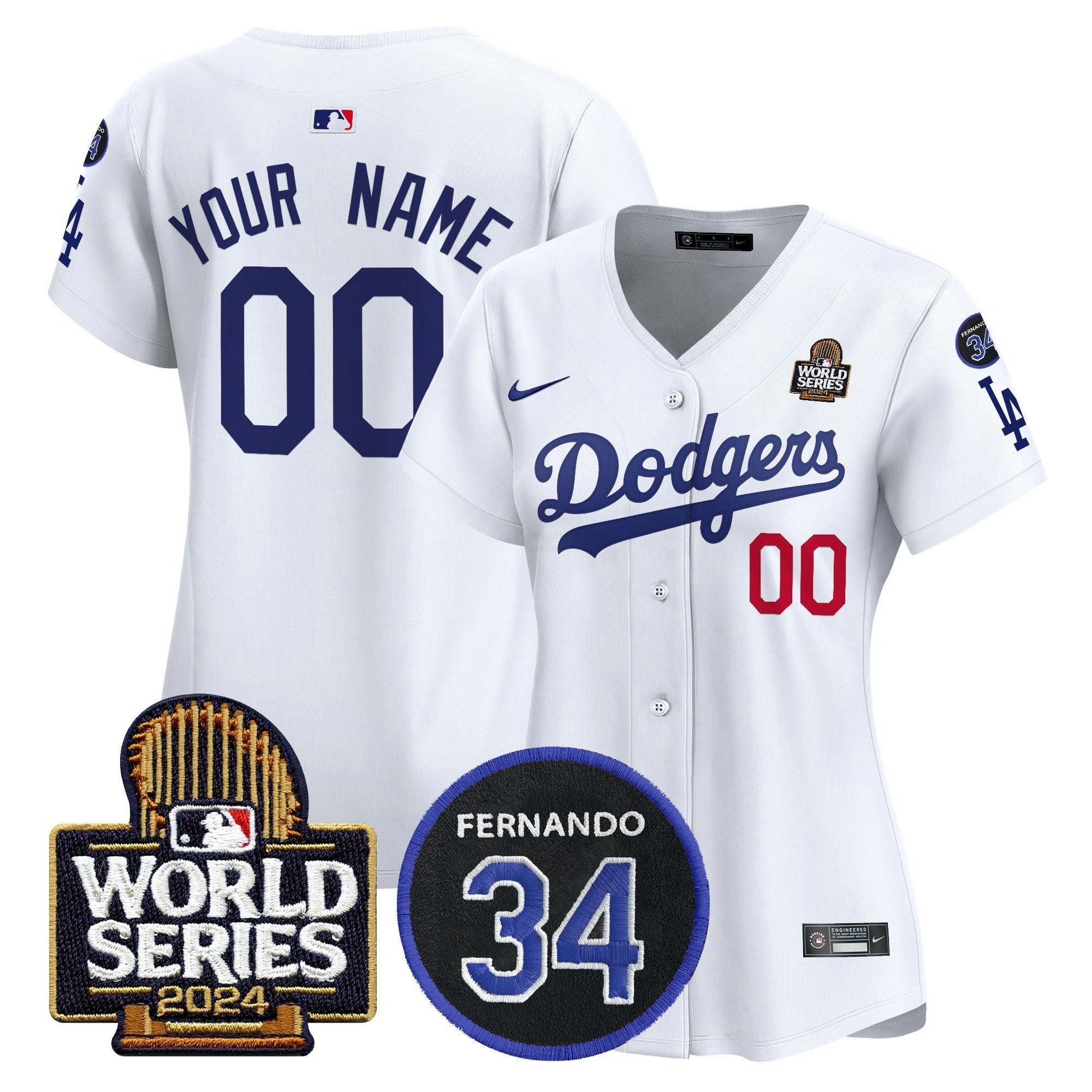 Camisa MLB Fernando Memorial & 2024 World Series Patch Vapor Premier Limited Jersey V2