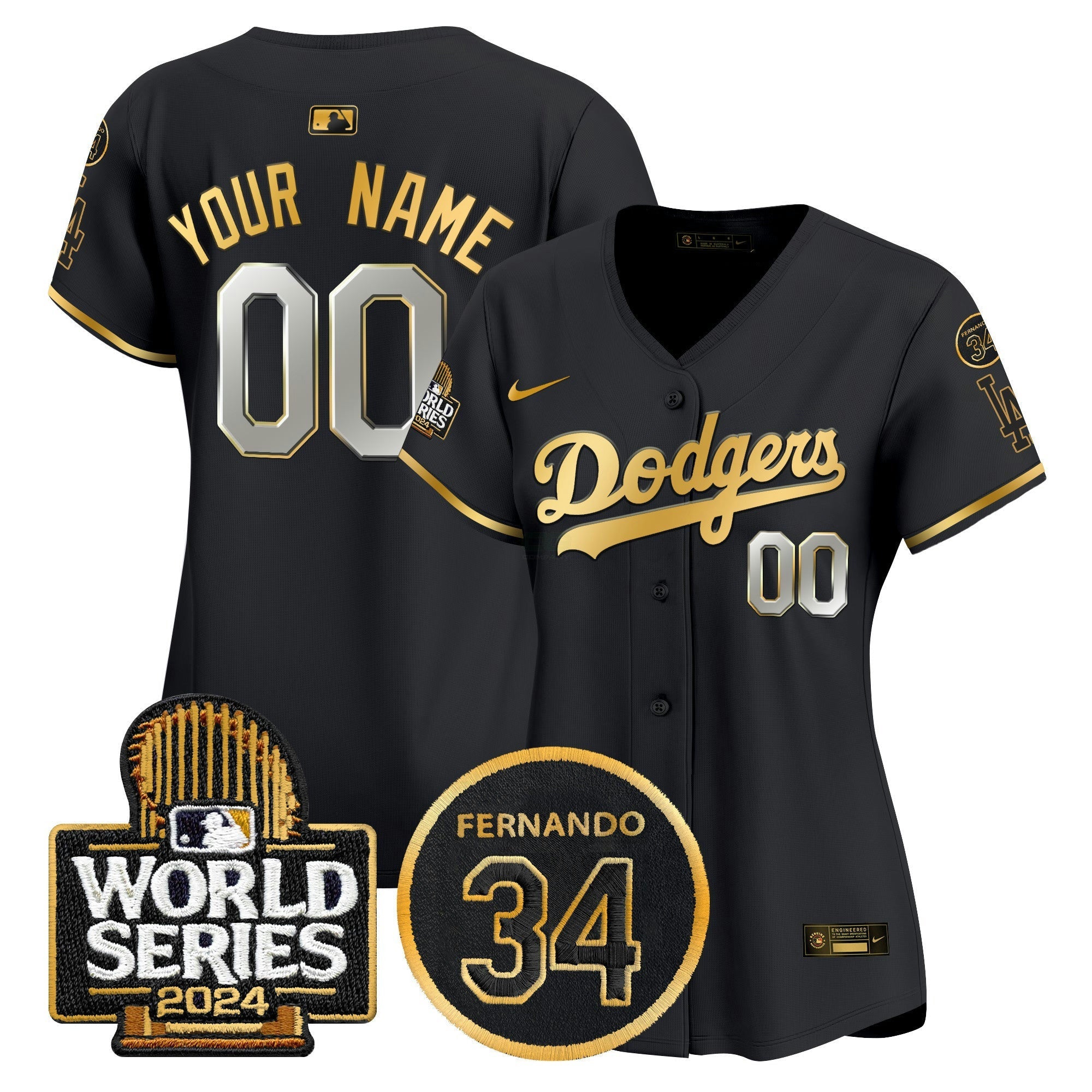 Camisa MLB Fernando Memorial & 2024 World Series Patch Vapor Premier Limited Jersey