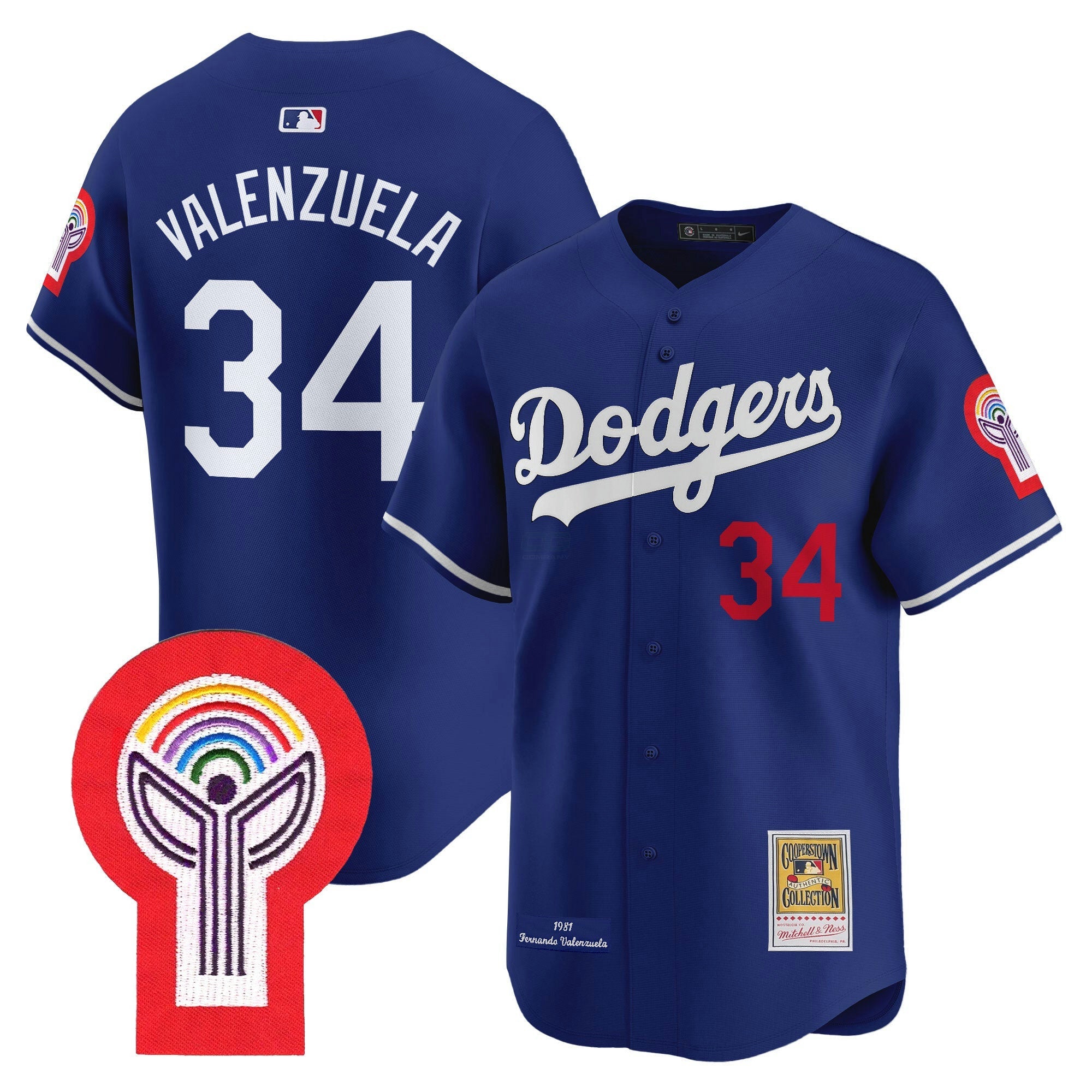 Camisa MLB Fernando Valenzuela 1981 Cooperstown Jersey