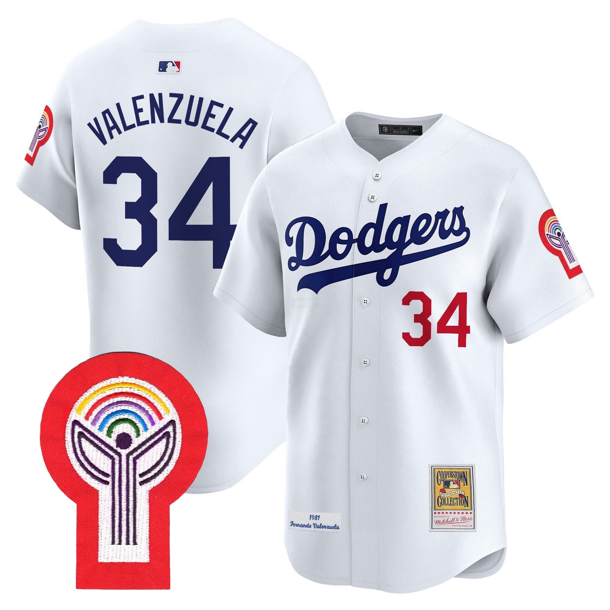 Camisa MLB Fernando Valenzuela 1981 Cooperstown Jersey