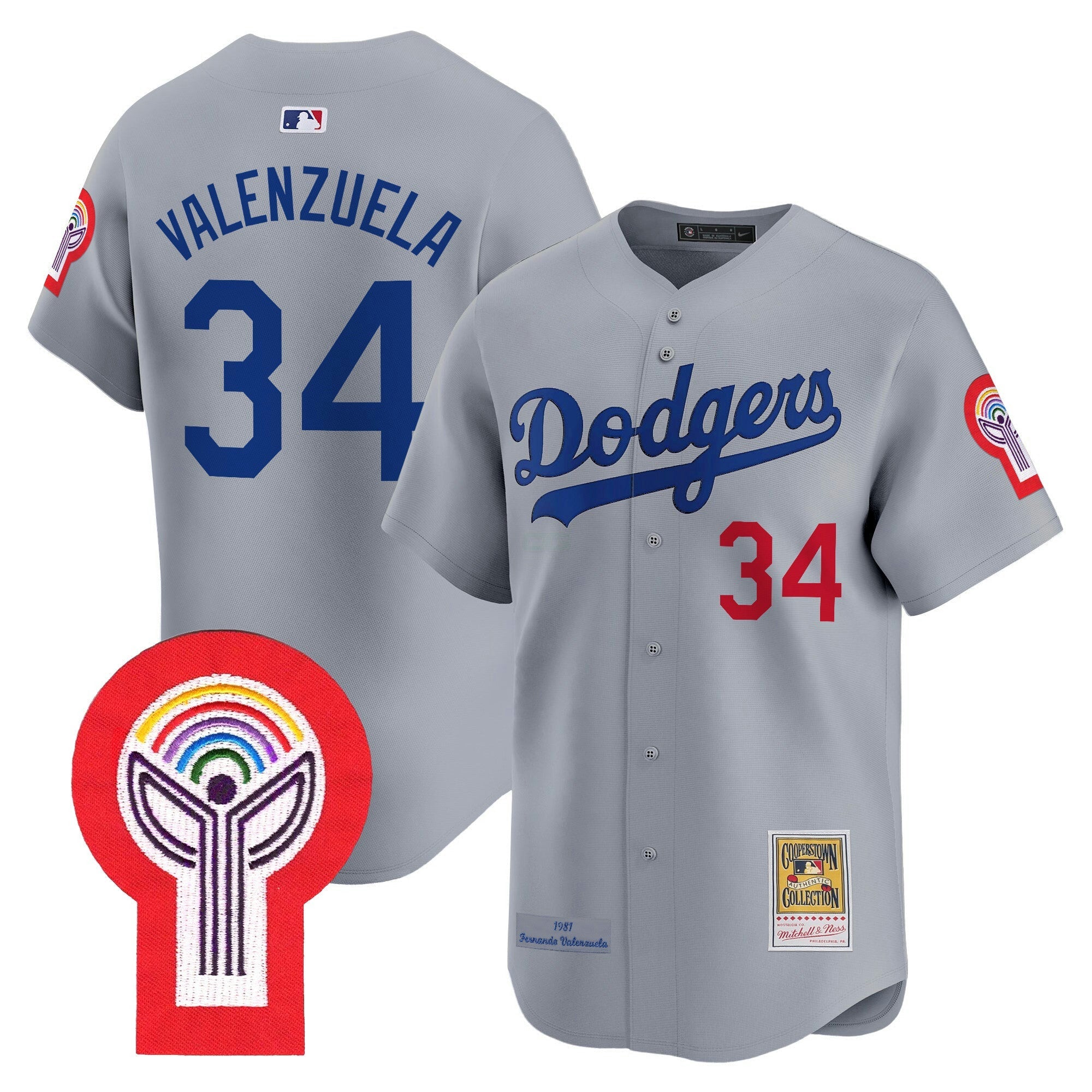 Camisa MLB Fernando Valenzuela 1981 Cooperstown Jersey