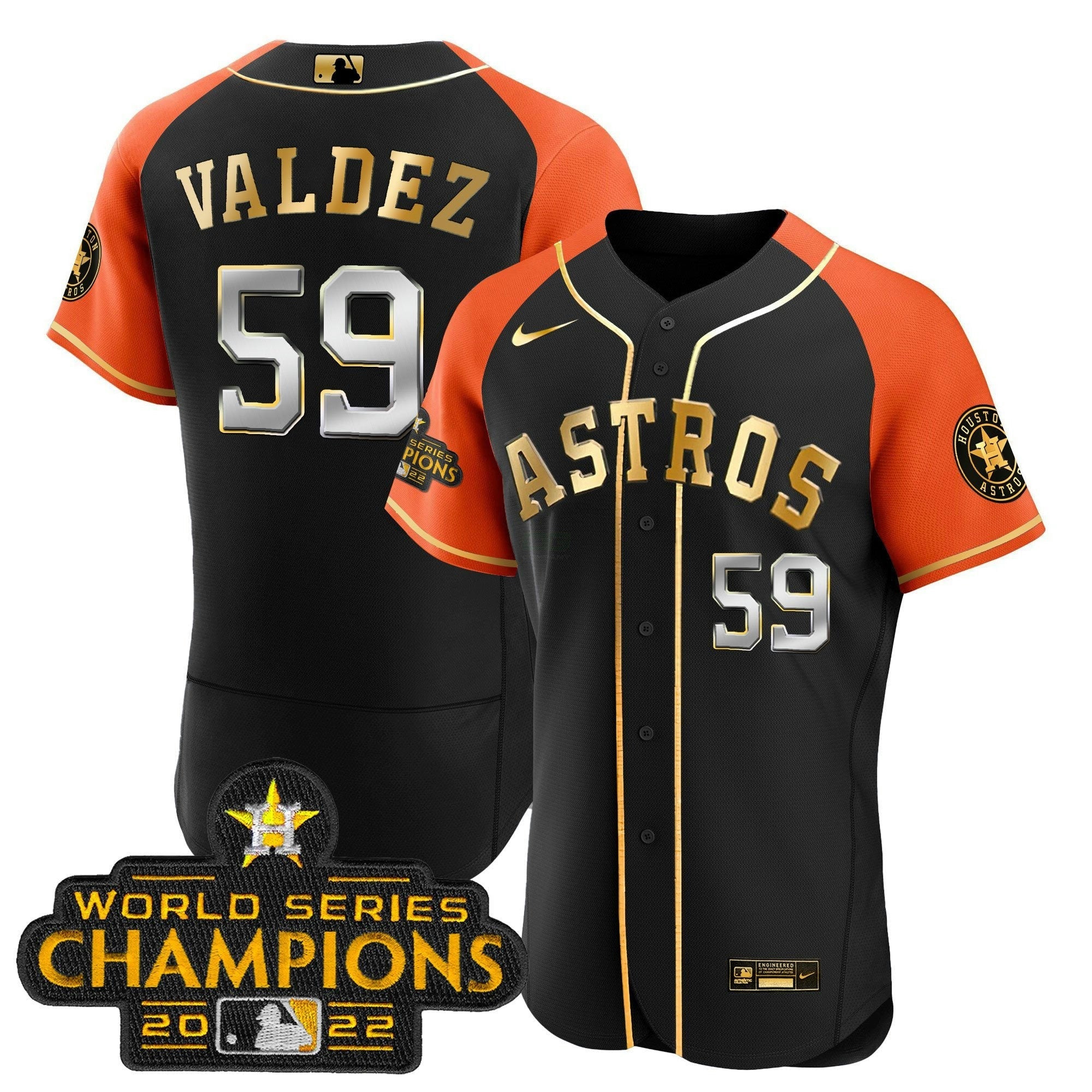Camisa MLB Framber Valdez 2023 Dourada Alternativa Flex Base Jersey