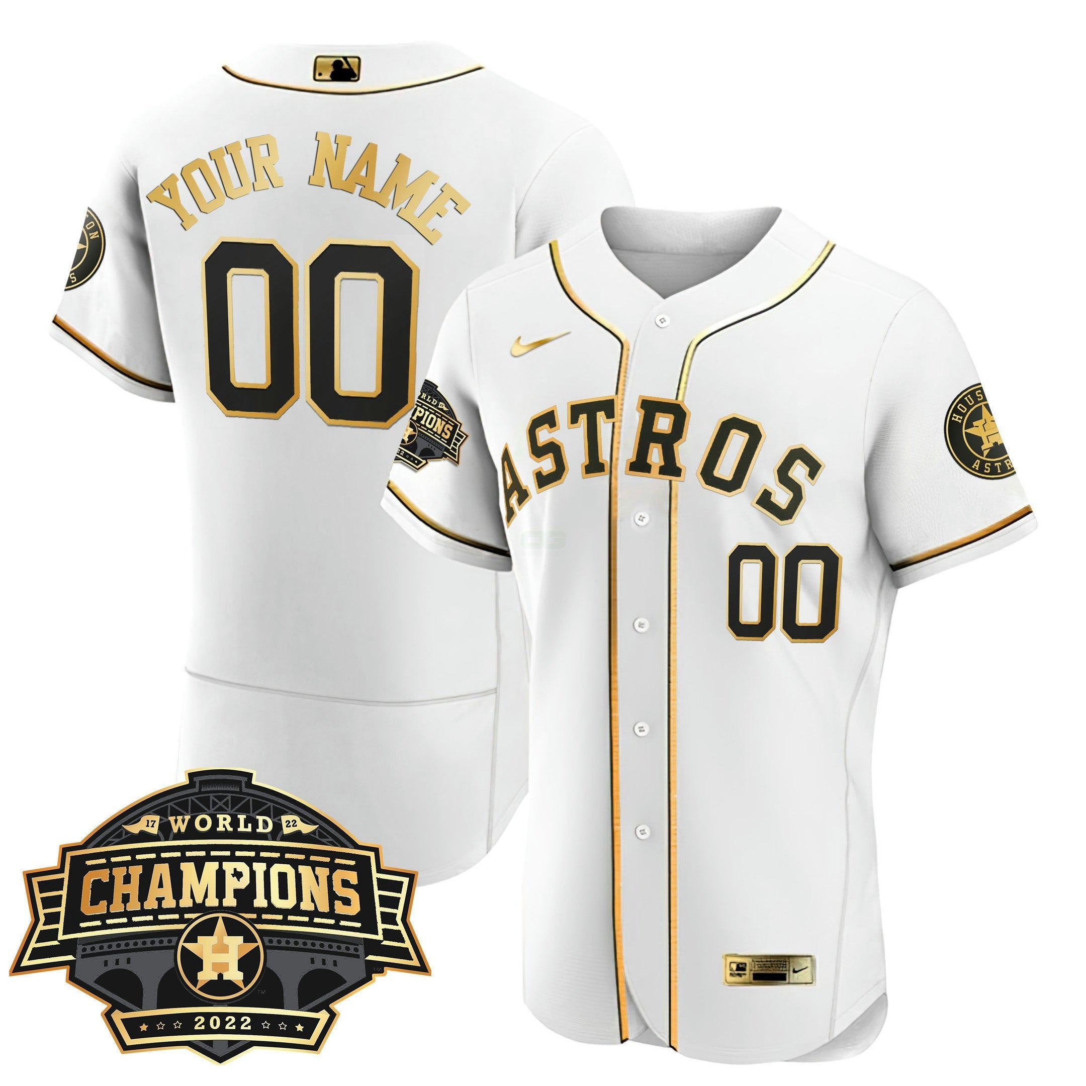 Camisa MLB Houston 2022 Champions Limited Custom Name And Number Jersey