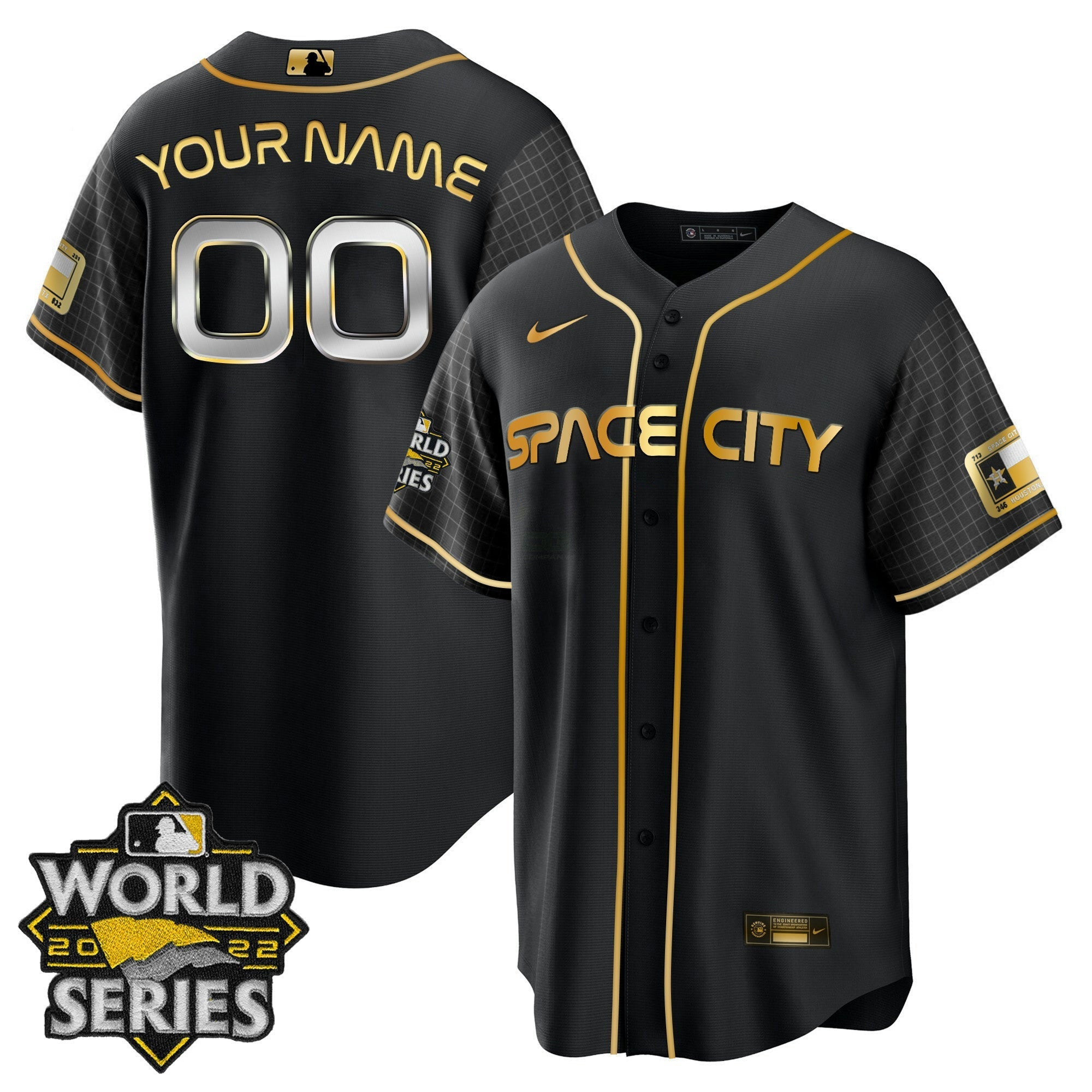 Camisa MLB Houston 2022 World Series Custom Name And Number Jersey