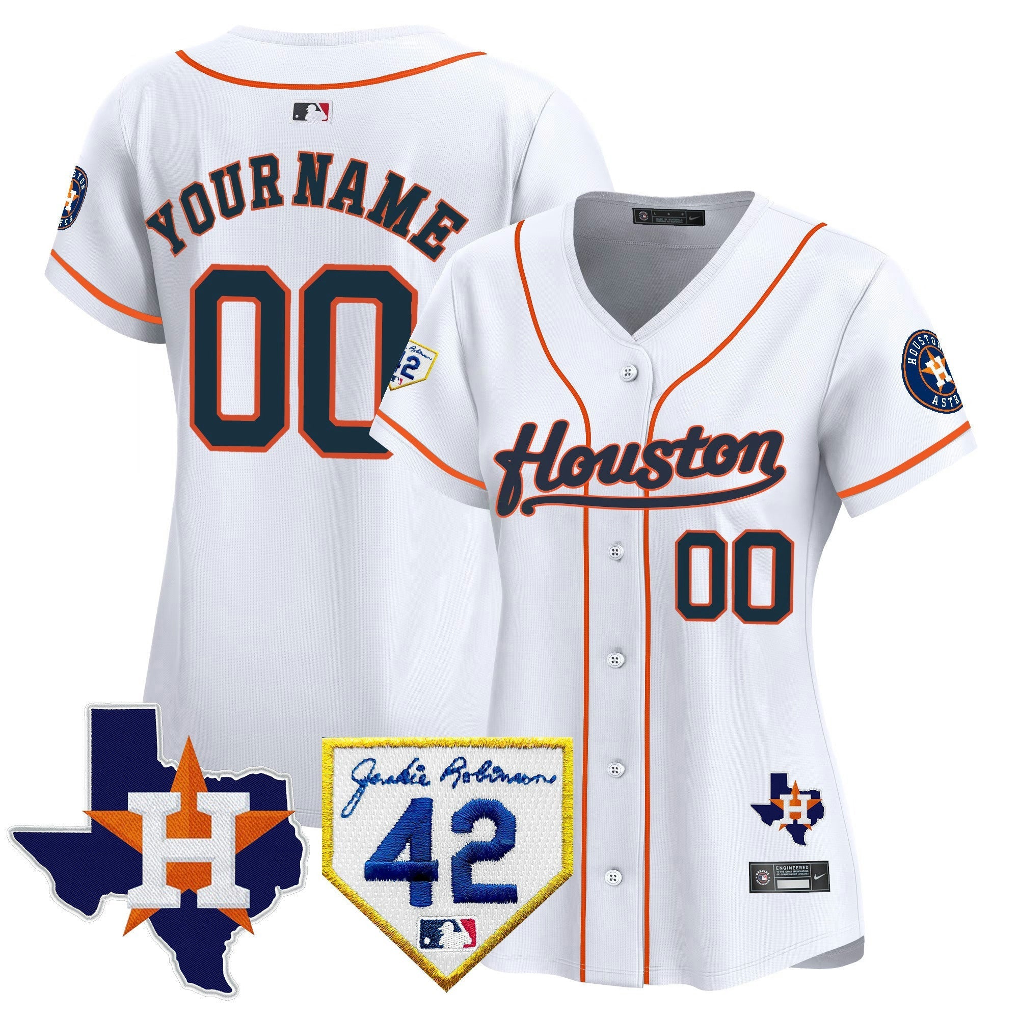 Camisa MLB Houston 2024 Jackie Robinson Patch Vapor Premier Limited Jersey