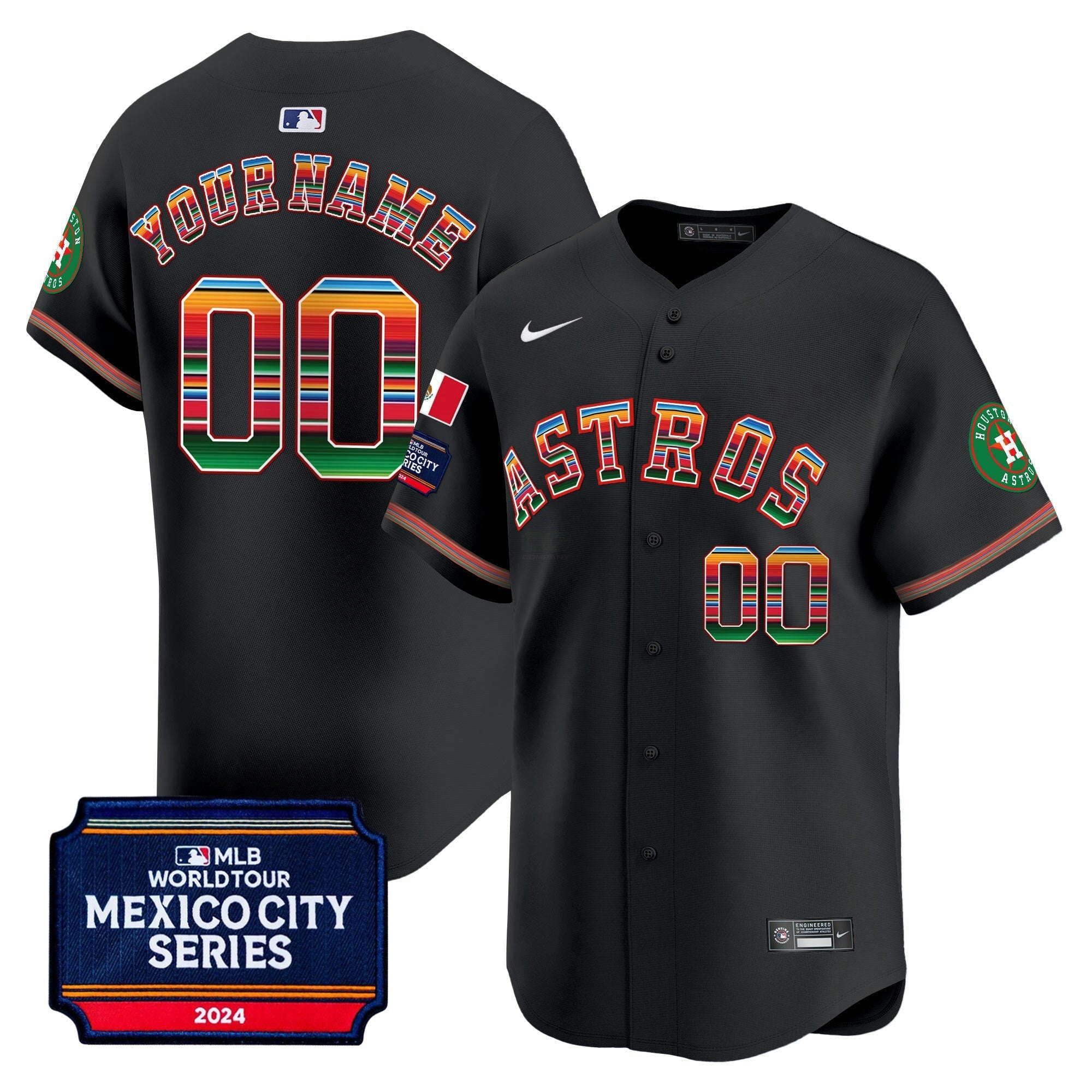 Camisa MLB Houston 2024 Mexico City Series Patch Vapor Premier Limited Jersey