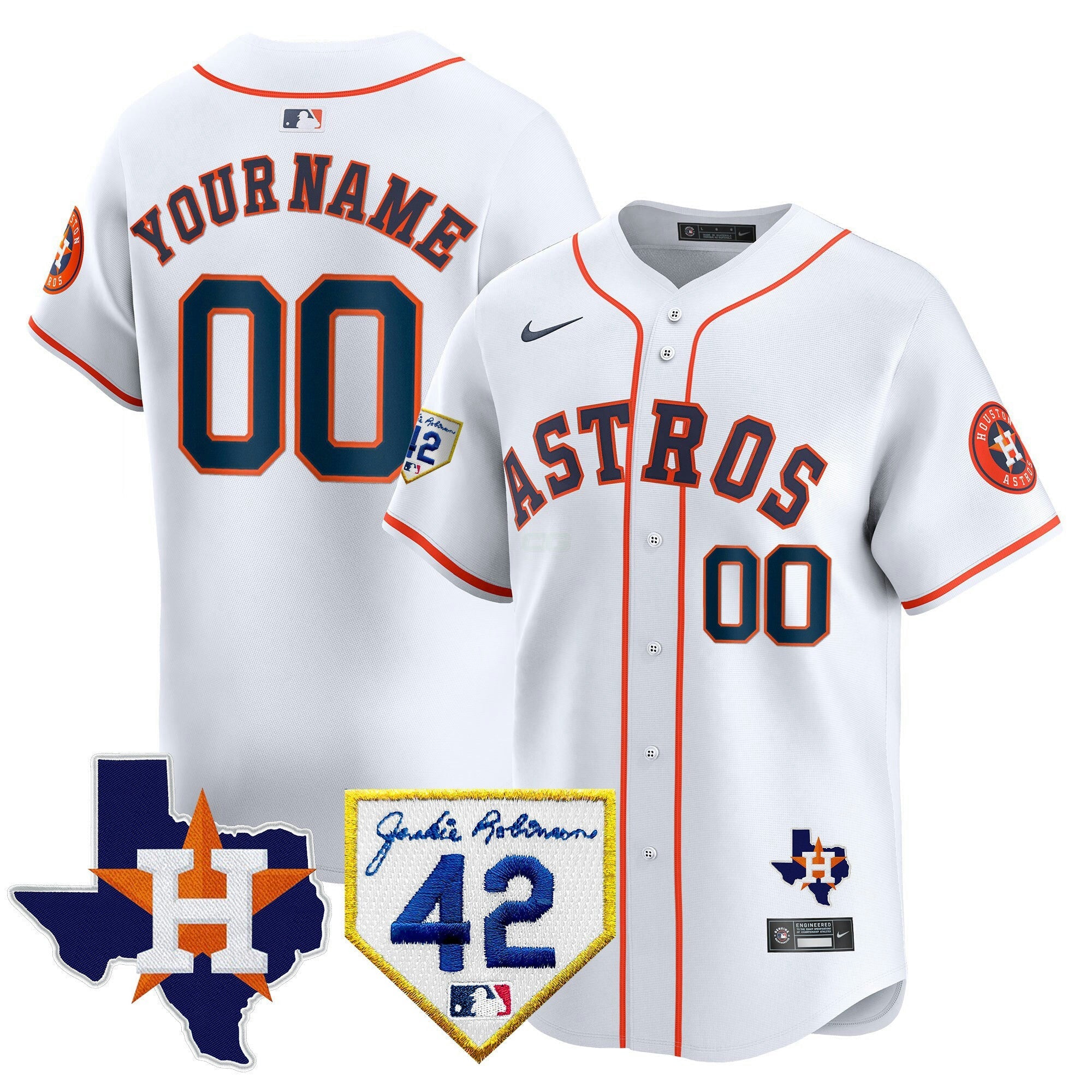 Camisa MLB Houston 2024 Robinson & Texas Patch Vapor Premier Limited Jersey