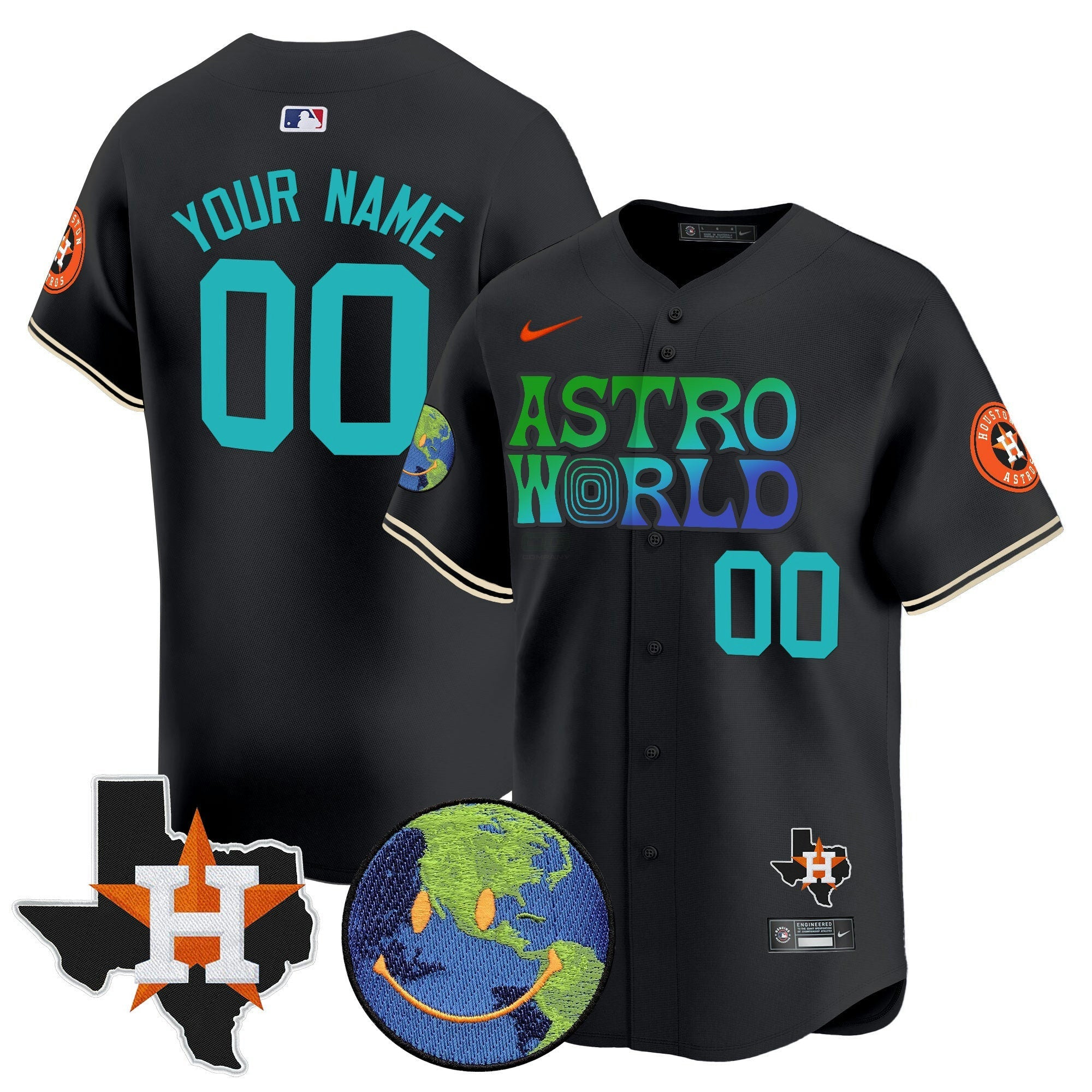 Camisa MLB Houston Cactus Jack Astro World Vapor Premier Limited Jersey