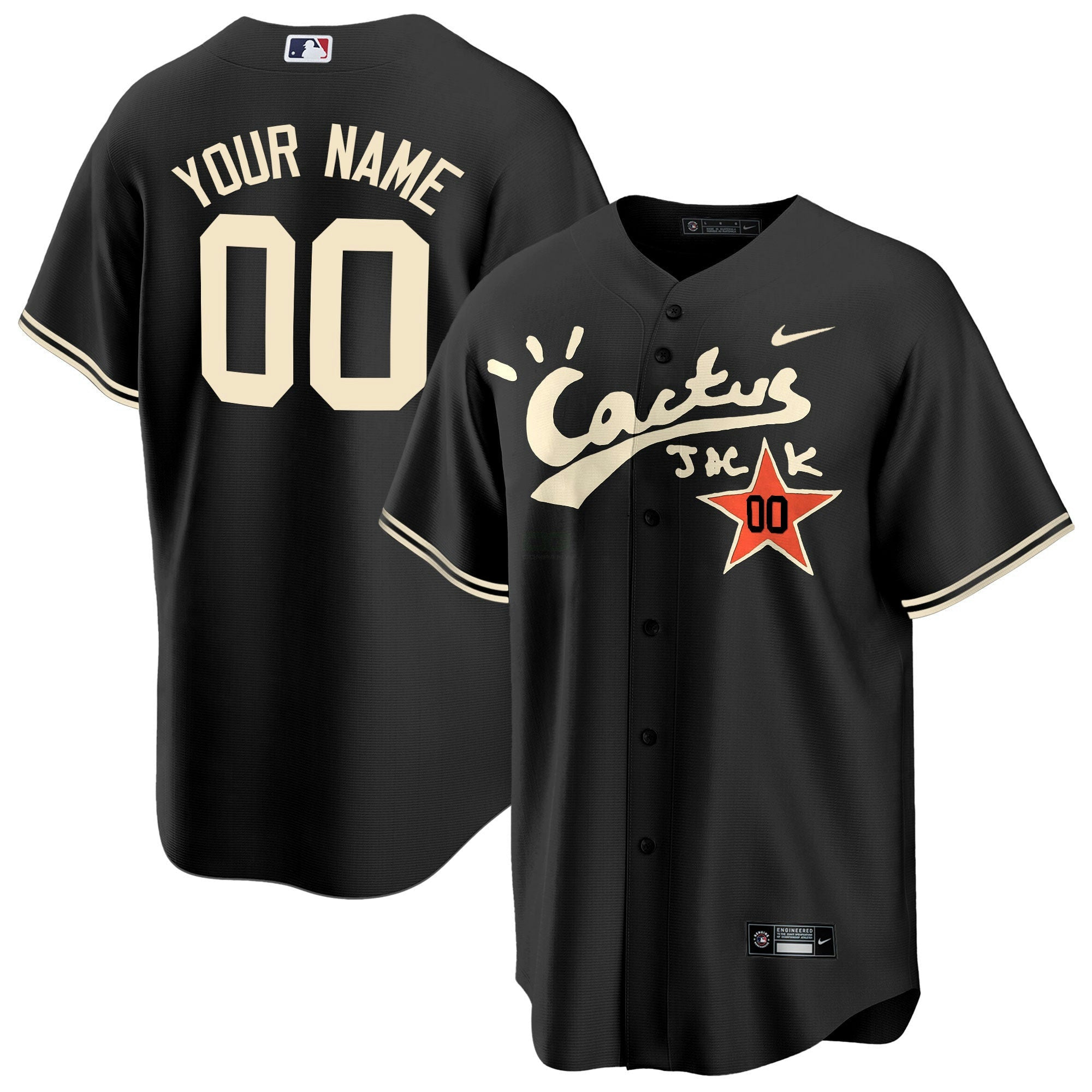 Camisa MLB Houston Cactus Jack Cool Base Jersey V2 – Stitched