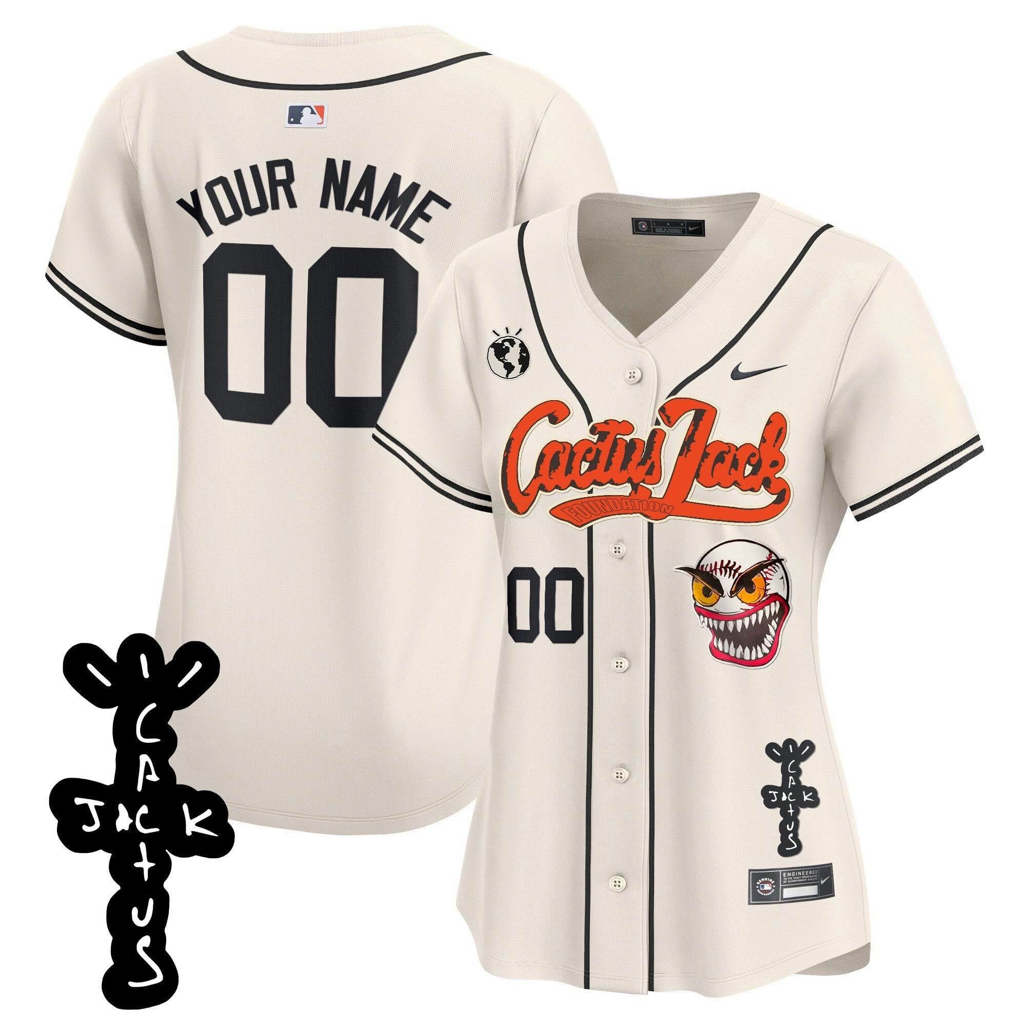 Camisa MLB Houston Cactus Jack Patch Vapor Premier Limited Jersey – Stitched