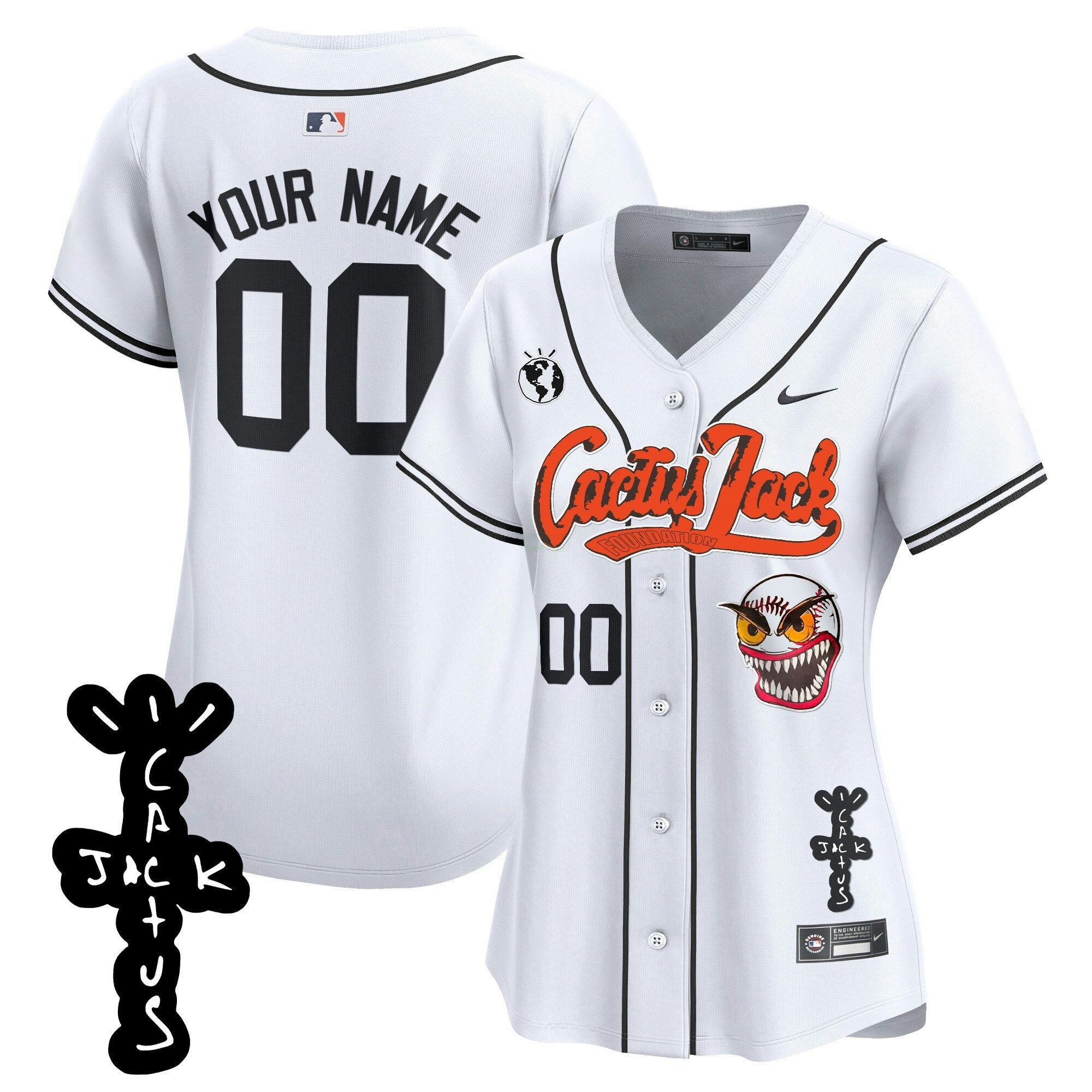 Camisa MLB Houston Cactus Jack Patch Vapor Premier Limited Jersey – Stitched