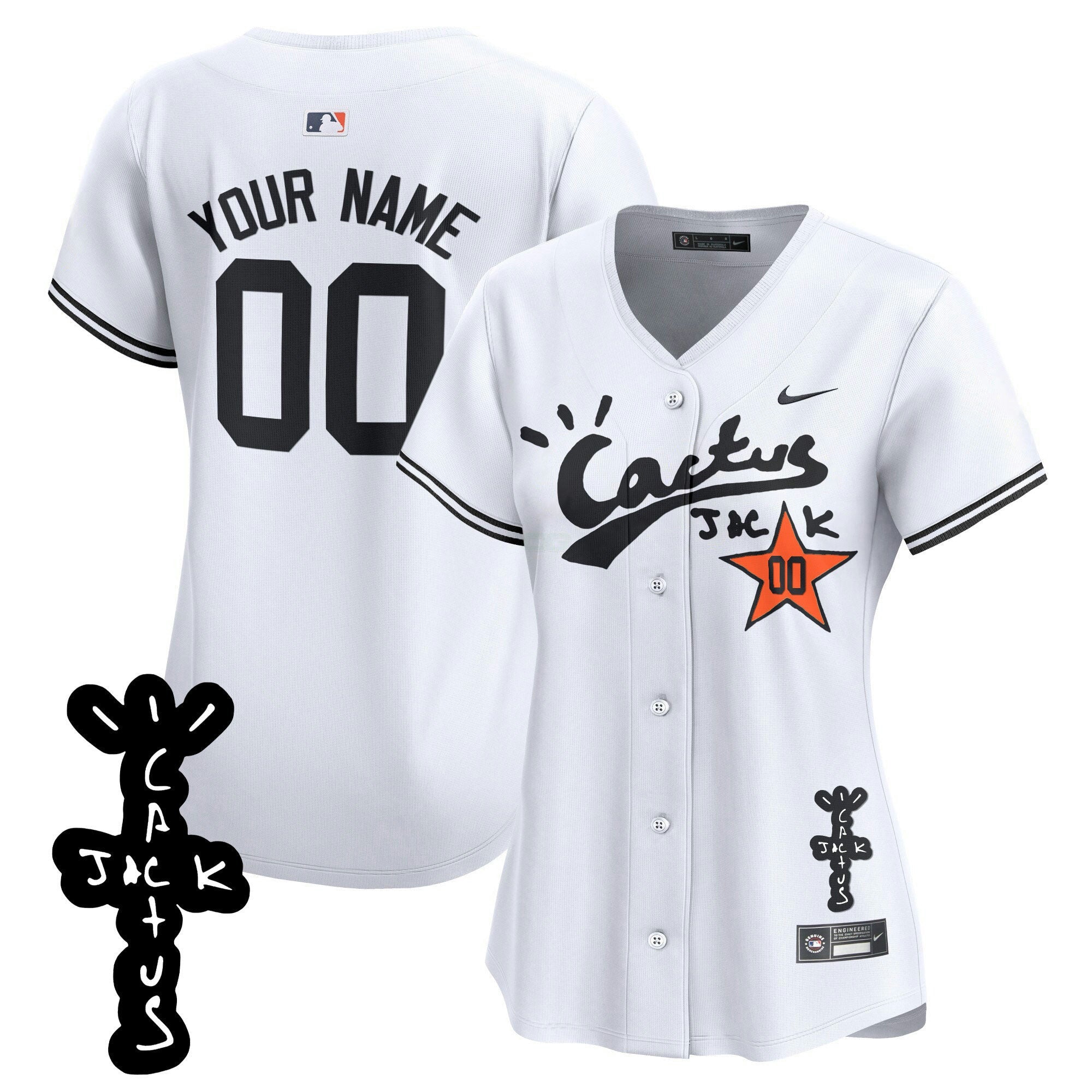 Camisa MLB Houston Cactus Jack Patch Vapor Premier Limited Jersey V2 – Stitched