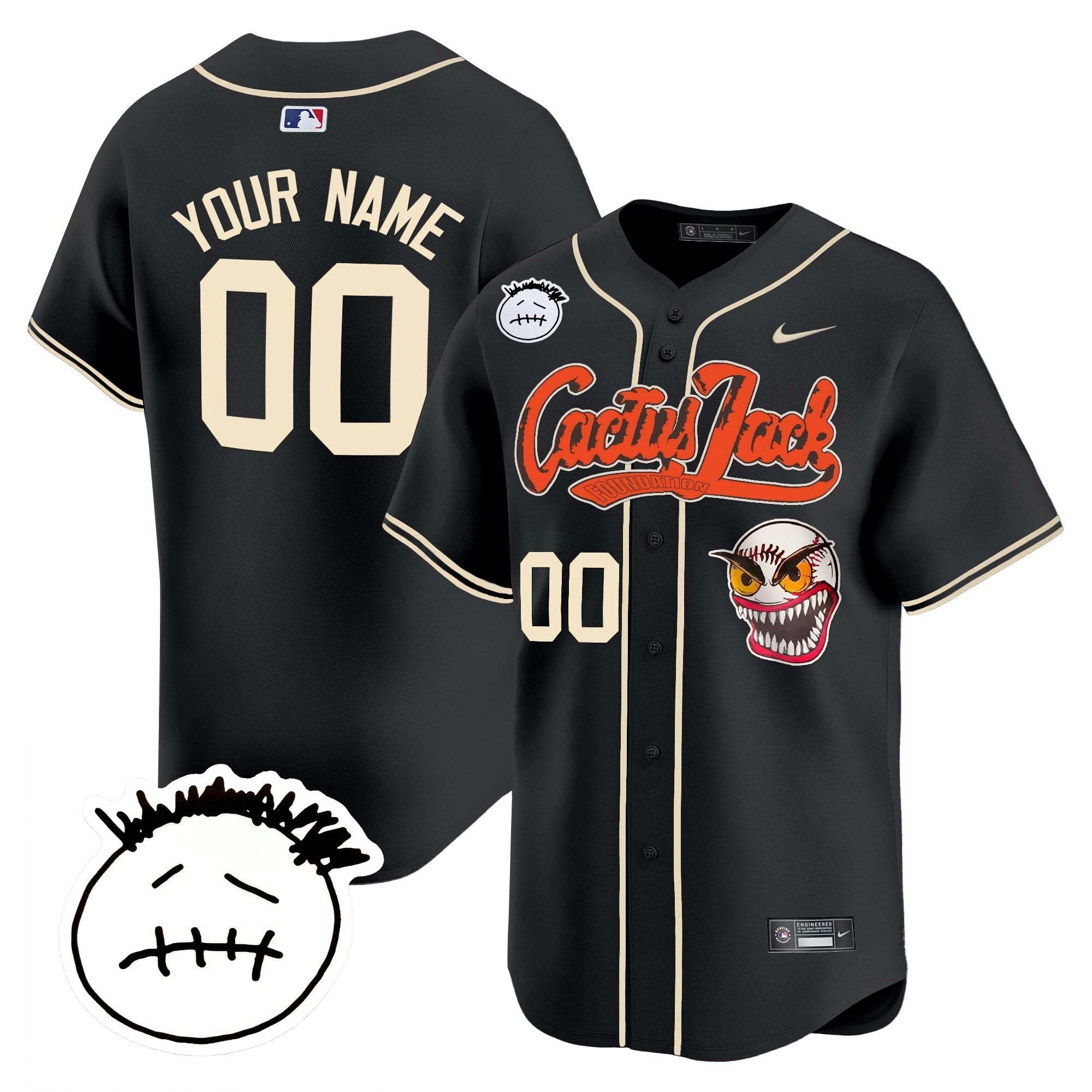 Camisa MLB Houston Cactus Jack Patch Vapor Premier Limited Jersey V3 – Stitched