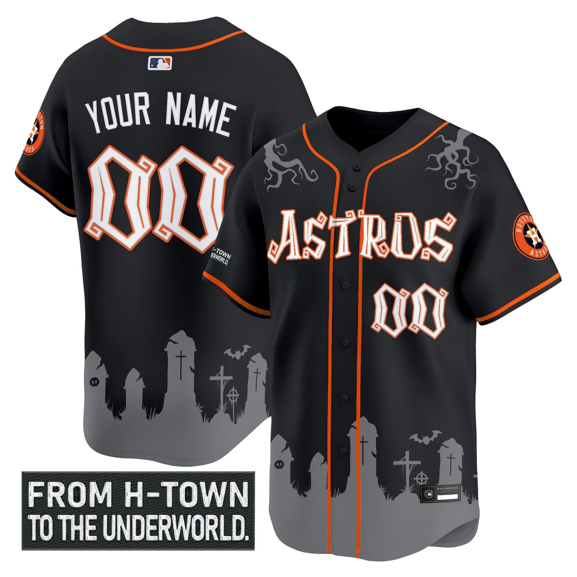 Camisa MLB Houston ‘Halloween Shadows Edition’ Vapor Premier Limited Jersey – Stitched