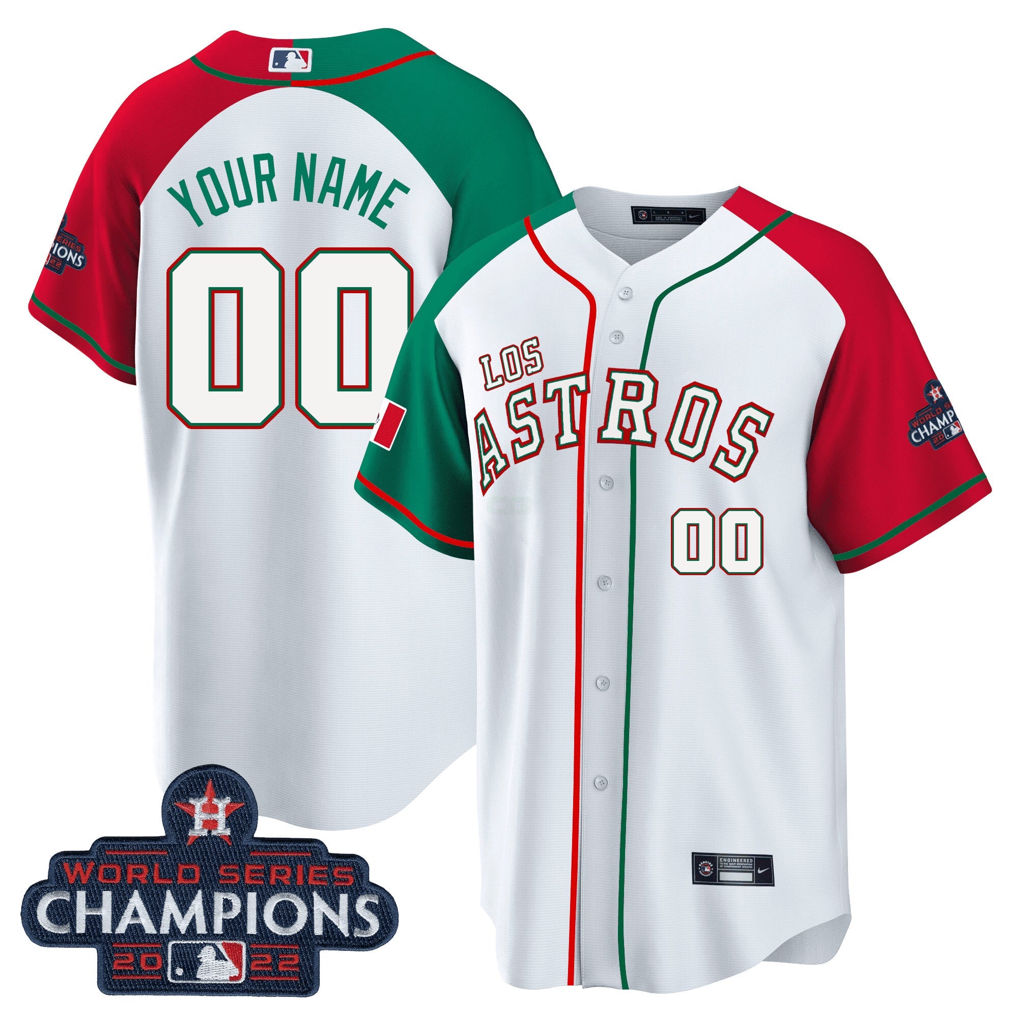 Camisa MLB Houston “Los ” Hispanic Heritage Champions Patch Jersey