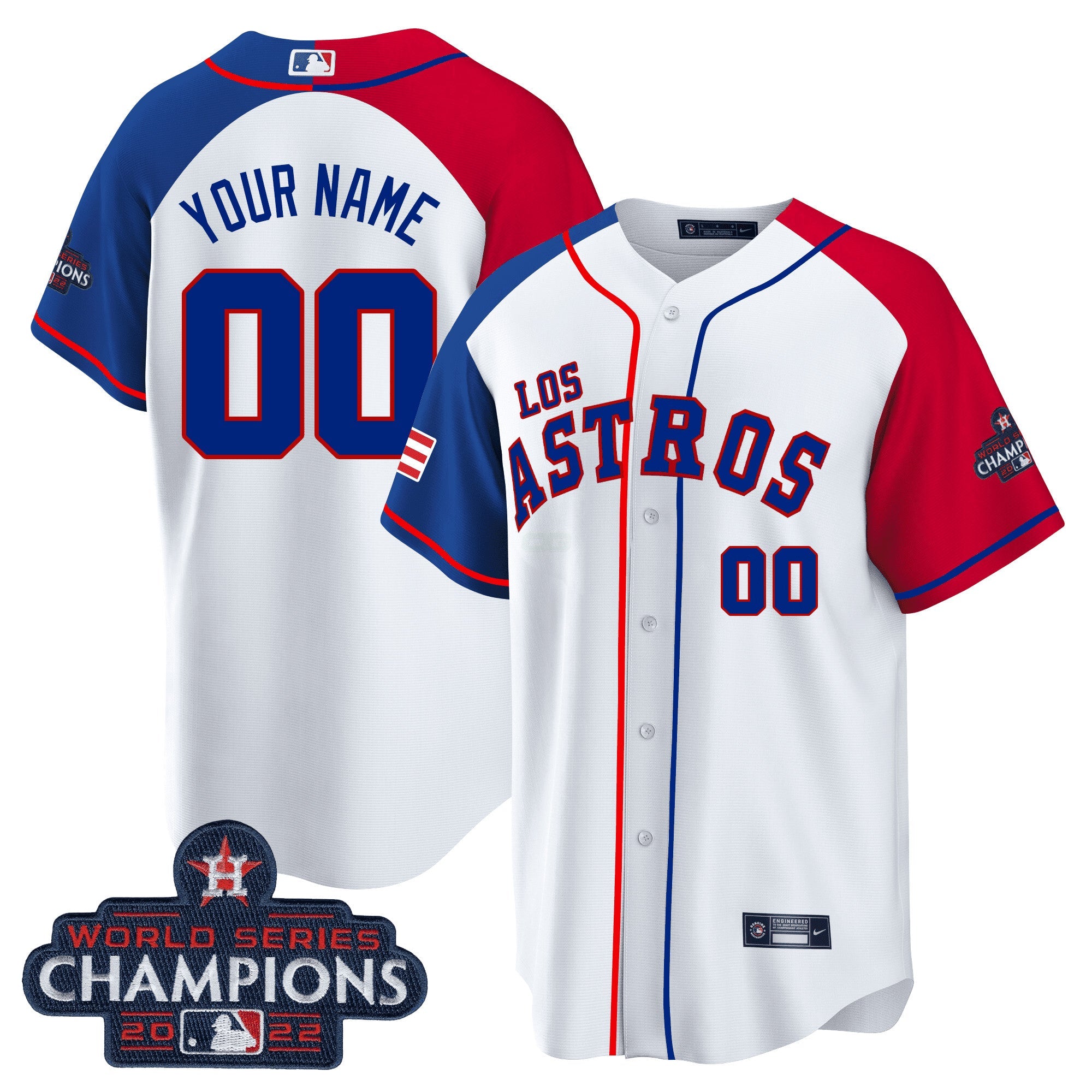 Camisa MLB Houston “Los ” Hispanic Heritage Champions Patch Jersey