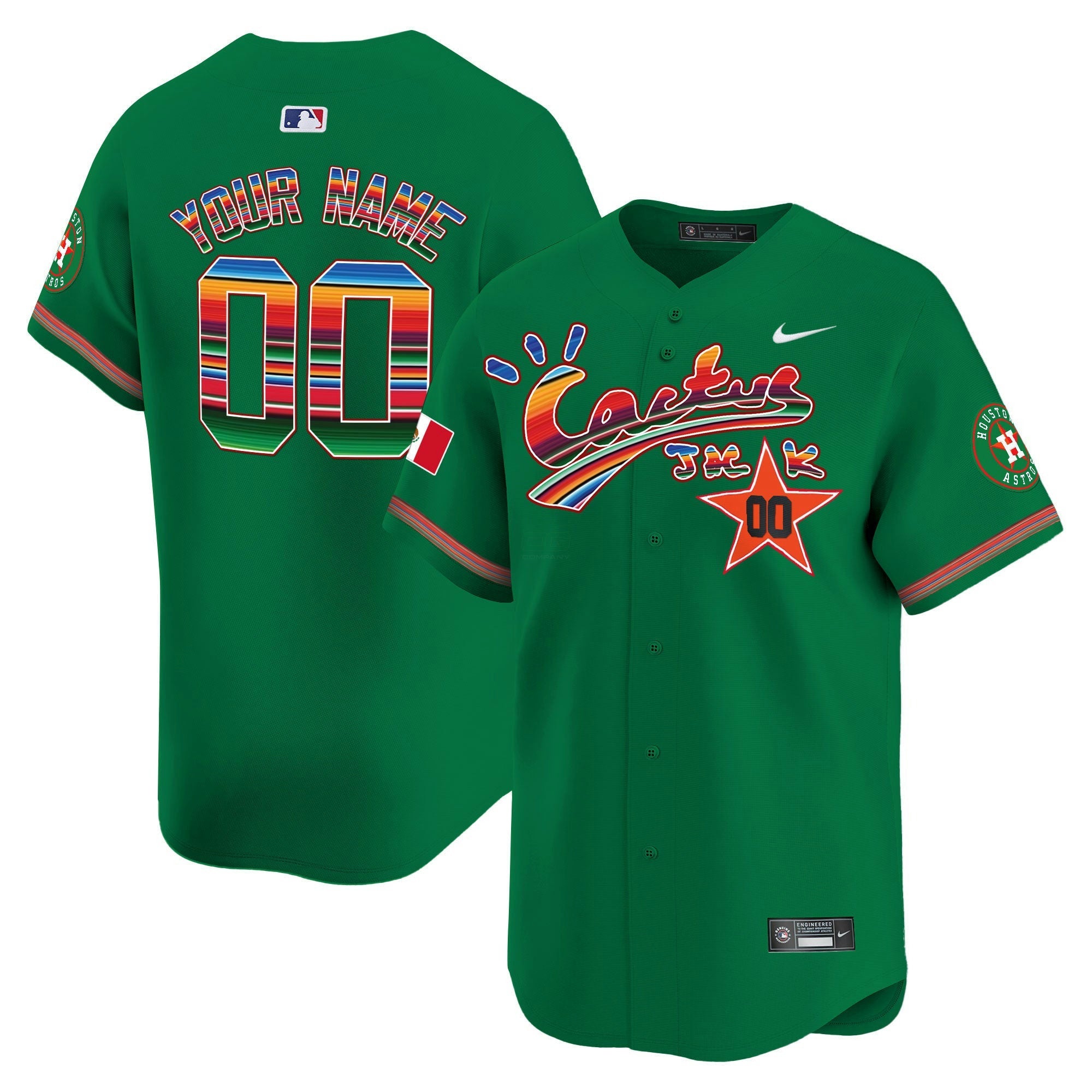 Camisa MLB Houston Mexico Cactus Jack Vapor Premier Limited Jersey