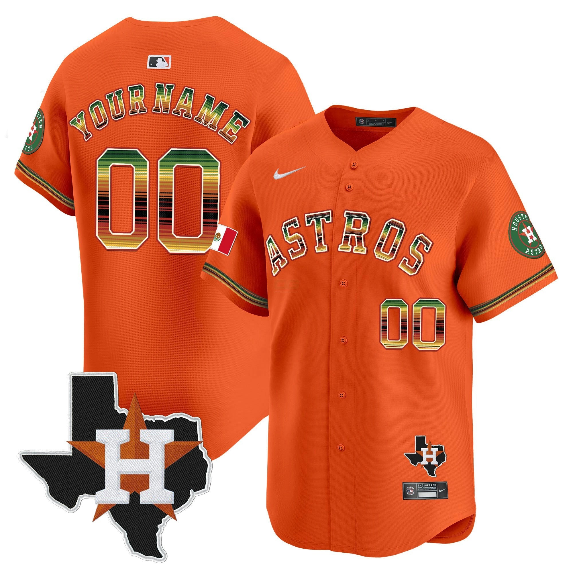 Camisa MLB Houston Mexico Traditional Style Vapor Premier Limited Jersey