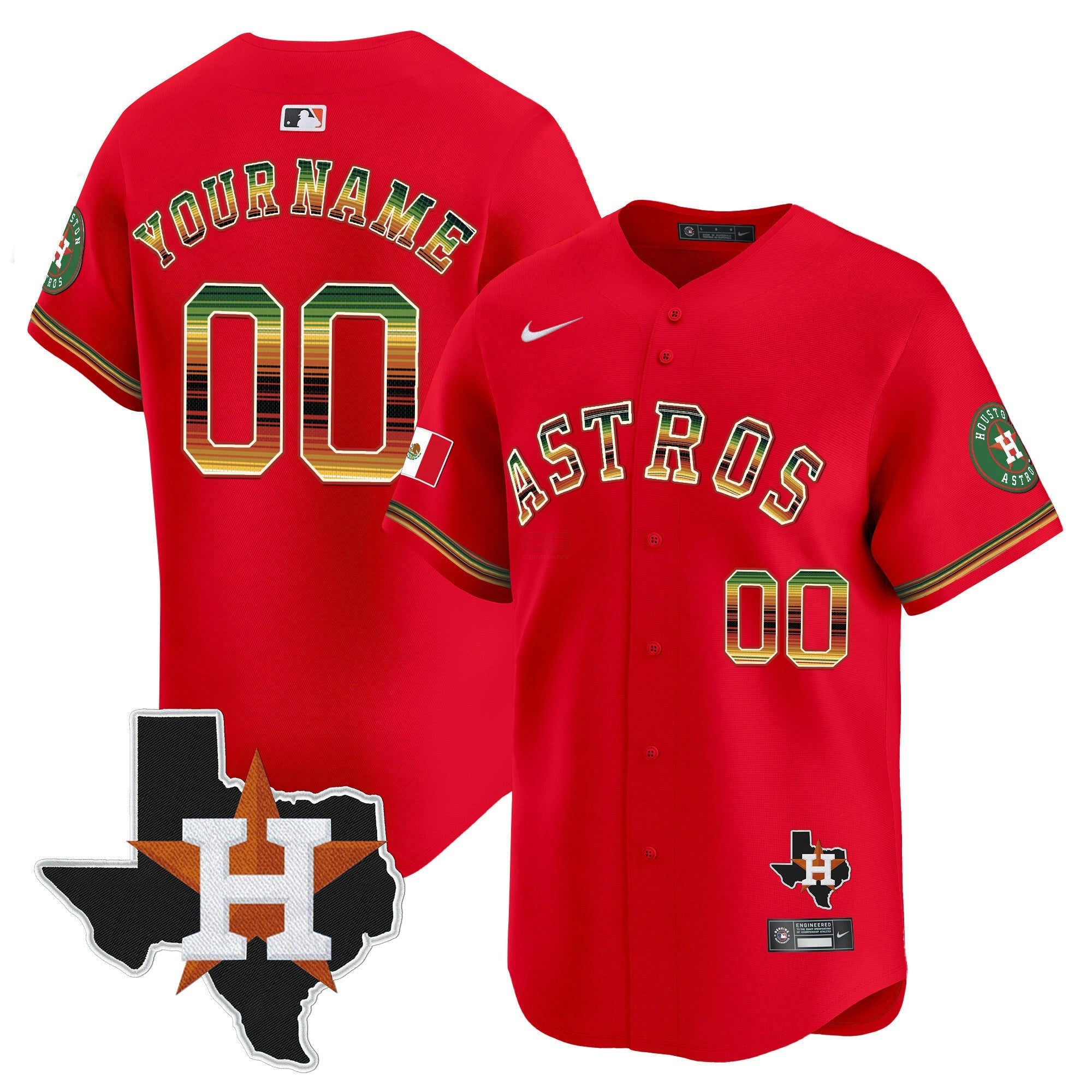 Camisa MLB Houston Mexico Traditional Style Vapor Premier Limited Jersey