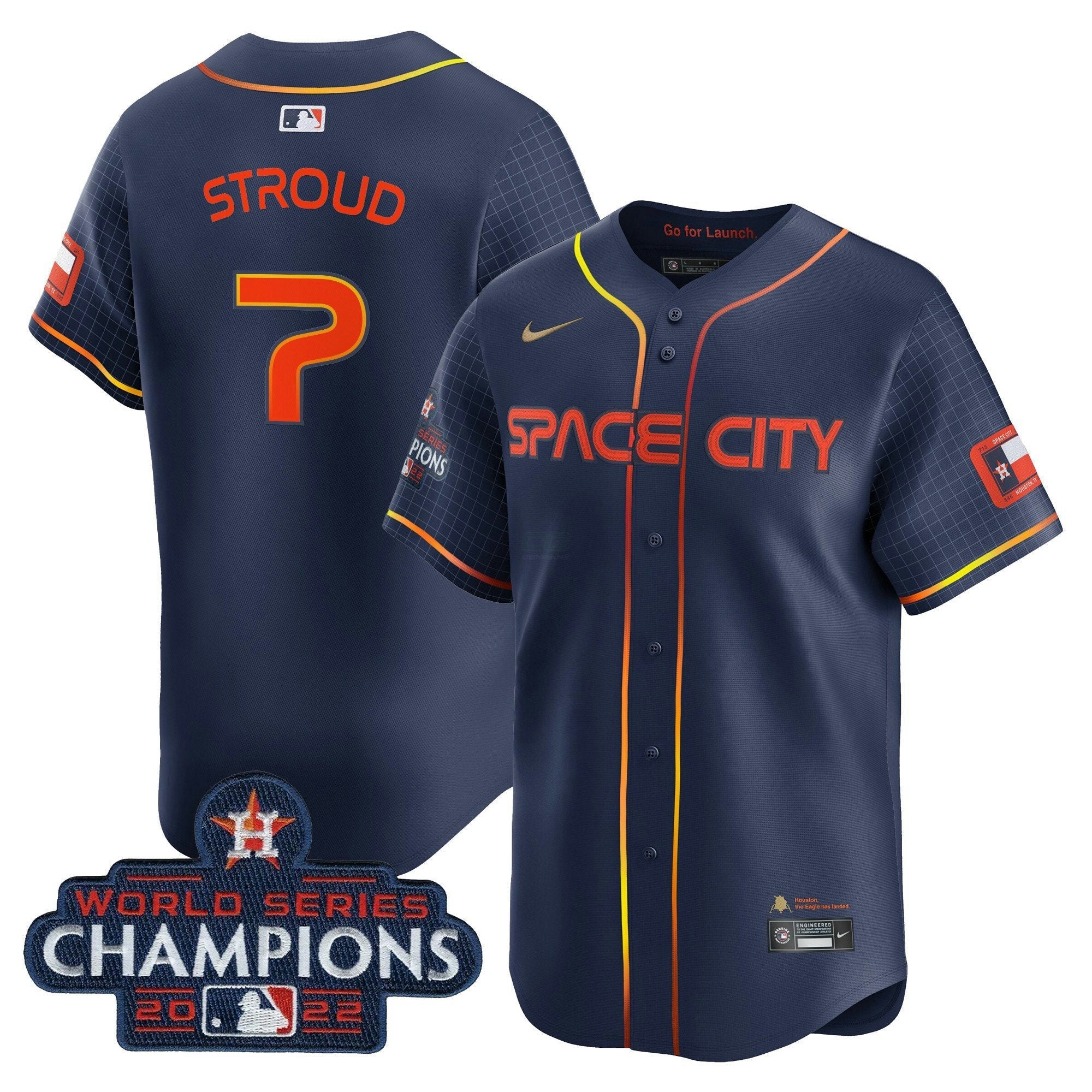 Camisa MLB Houston Space City 2022 World Series Champions Vapor Premier Limited Jersey