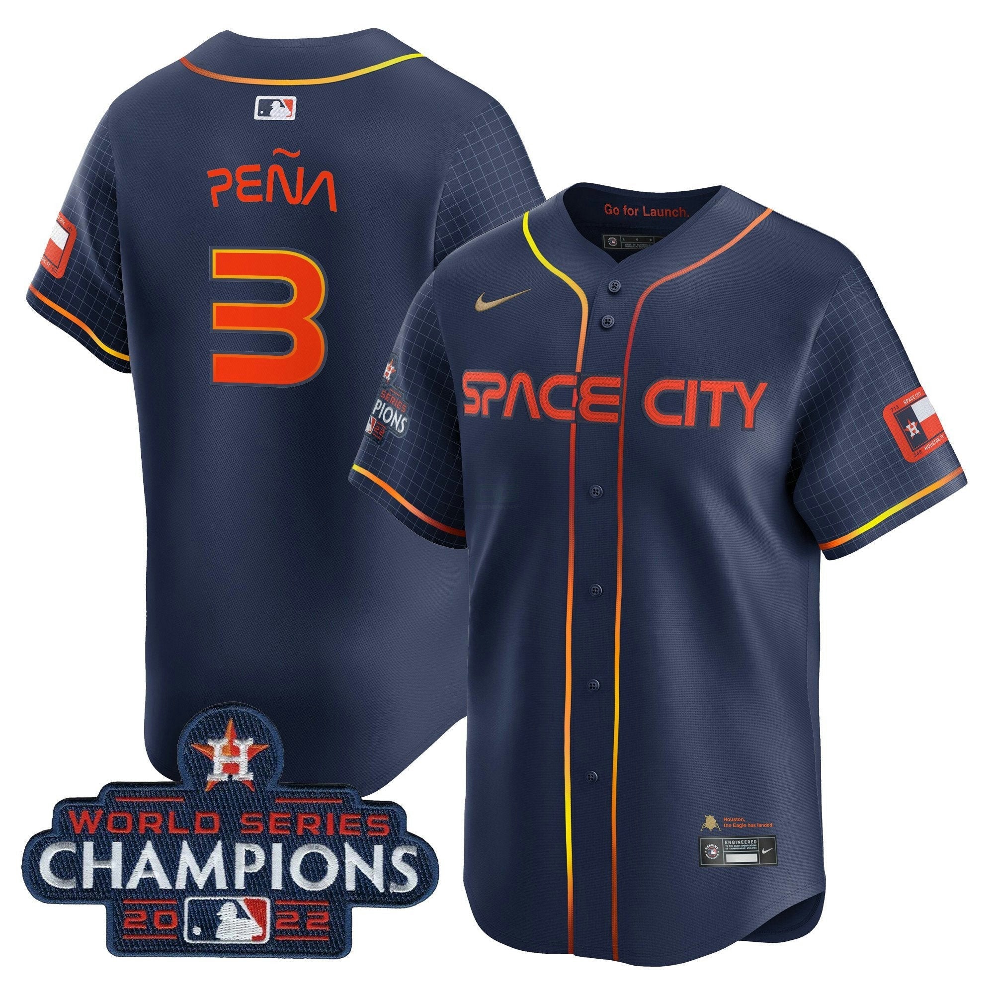 Camisa MLB Houston Space City 2022 World Series Champions Vapor Premier Limited Jersey