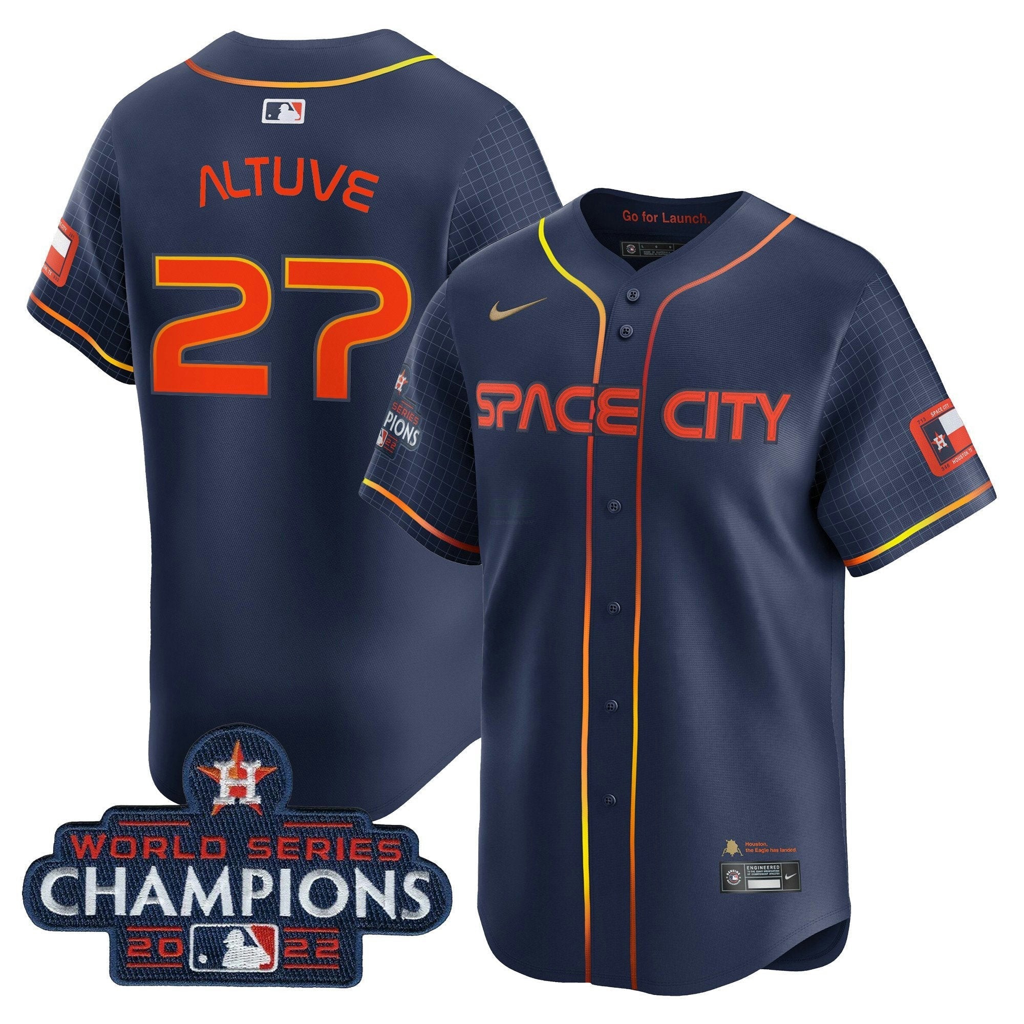 Camisa MLB Houston Space City 2022 World Series Champions Vapor Premier Limited Jersey