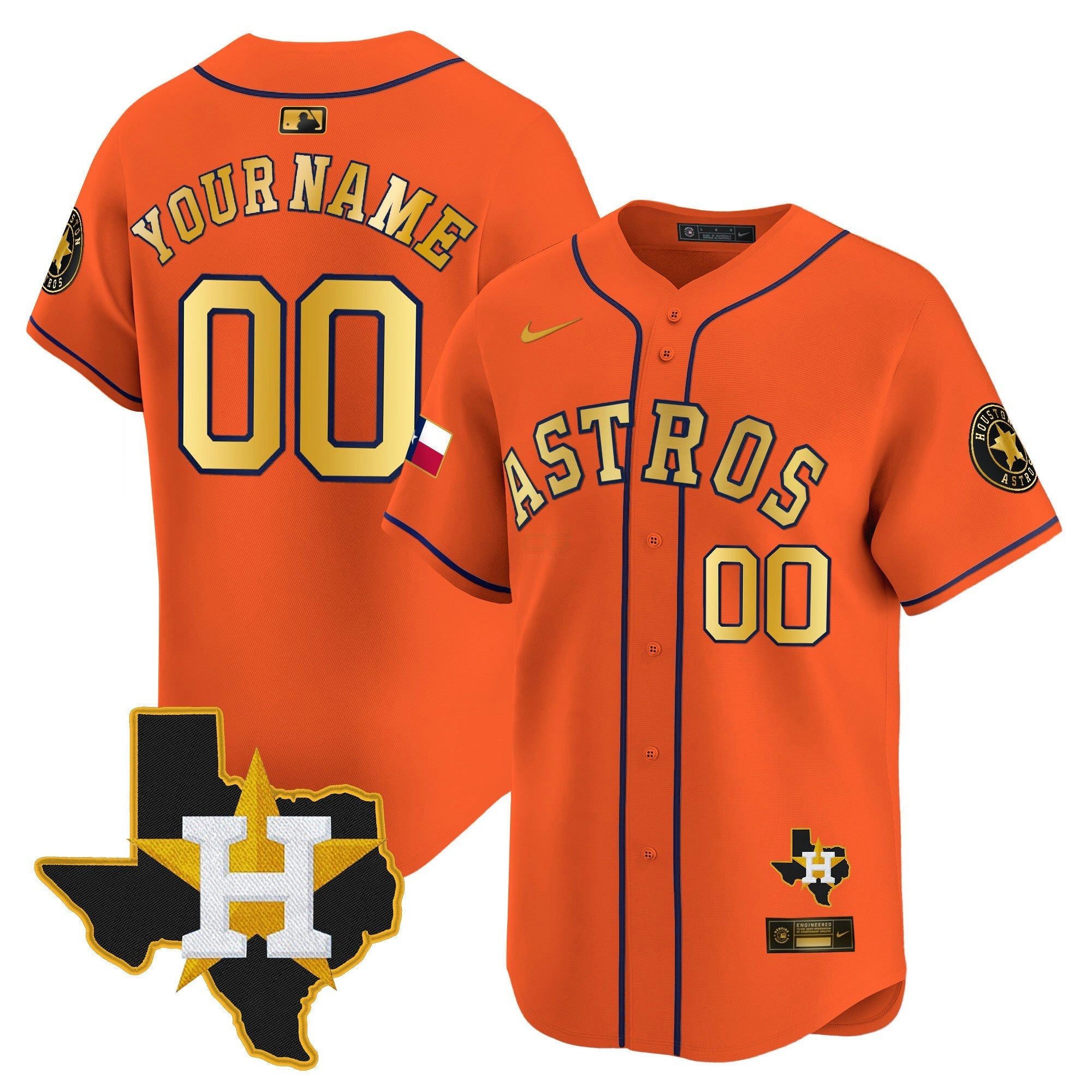 Camisa MLB Houston Texas Patch Vapor Premier Limited Jersey