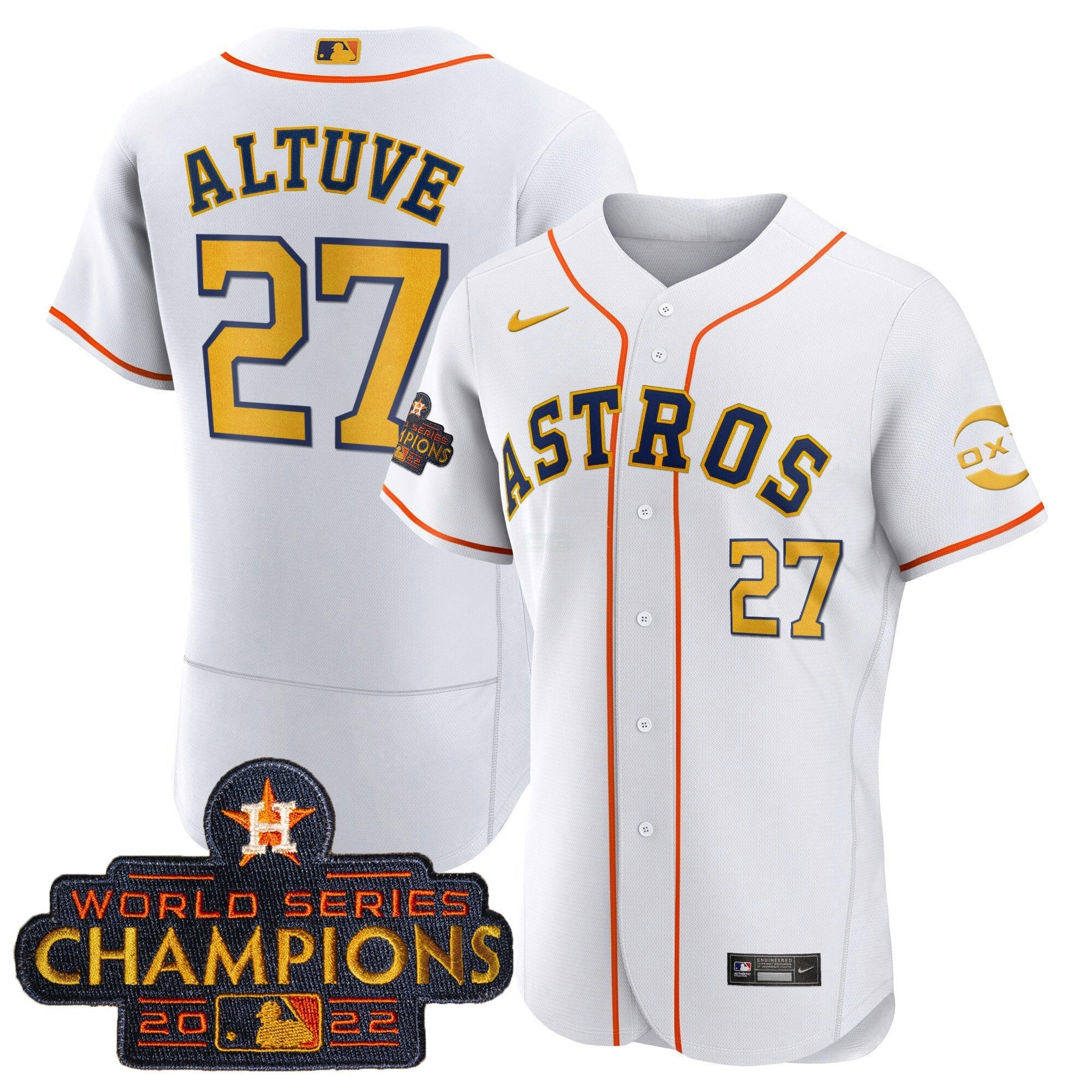 Camisa MLB Jose Altuve Houston 2023 Gold Rush Oxy Jersey