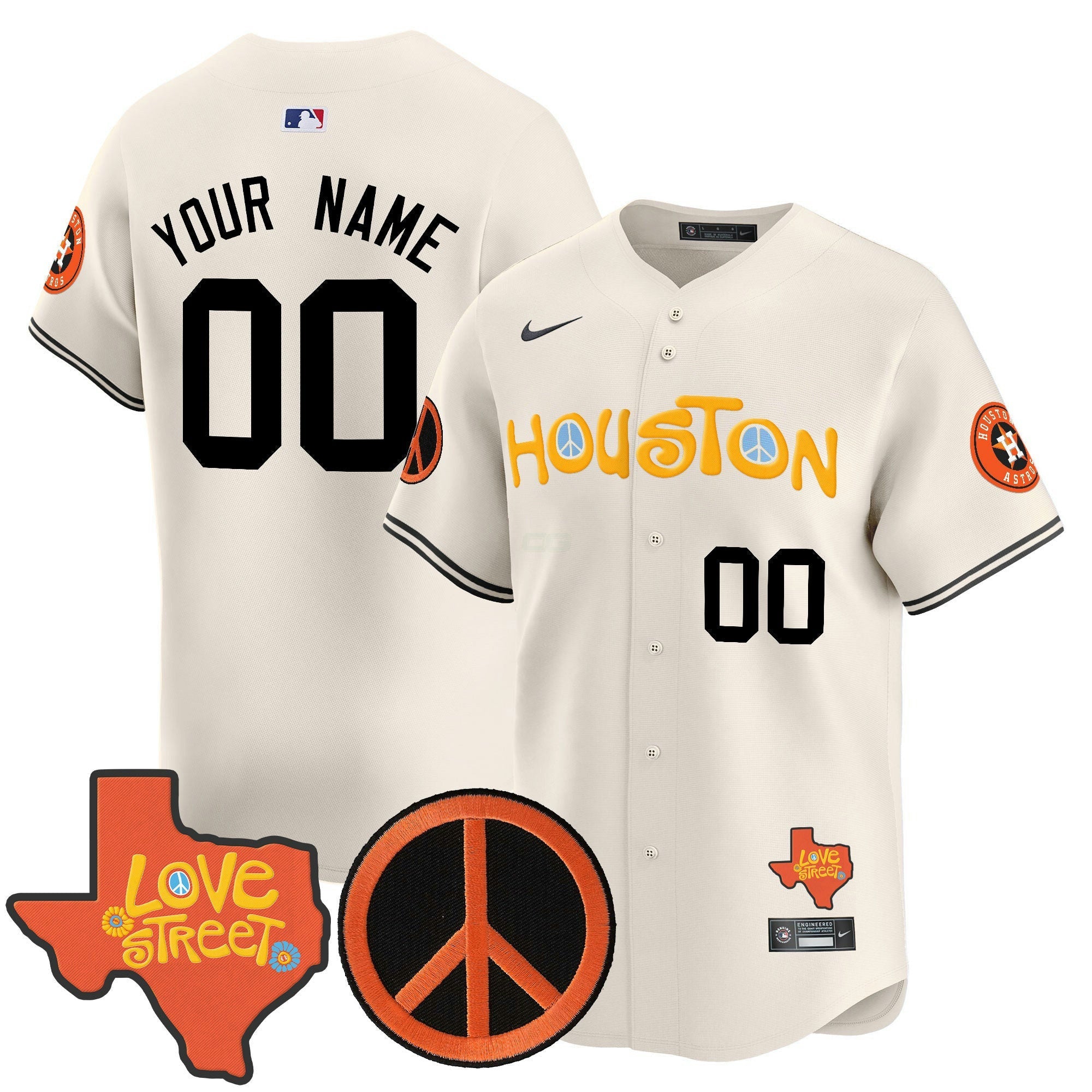 Camisa MLB Love Street & Peace Sign Patch Vapor Premier Limited Jersey V2