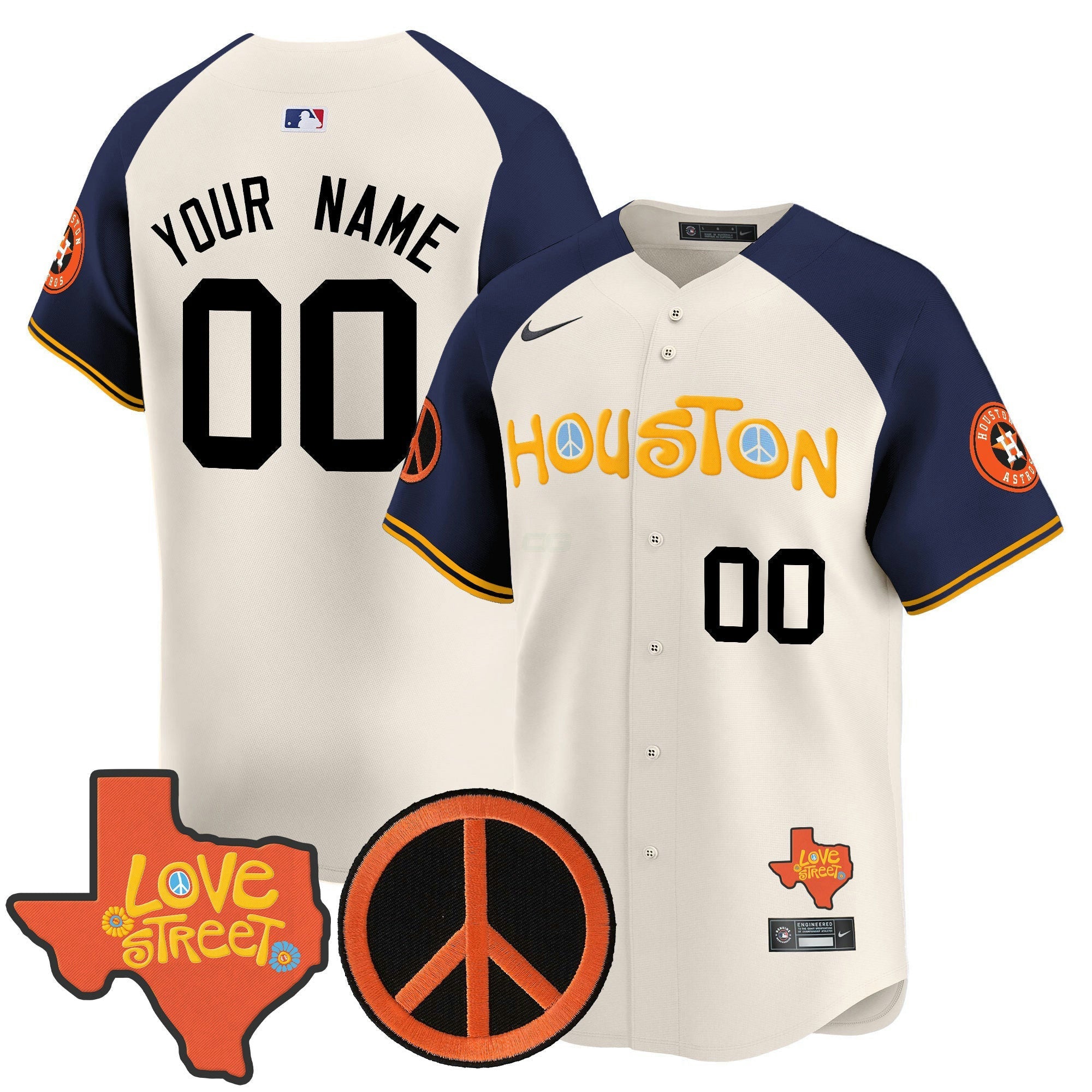 Camisa MLB Love Street & Peace Sign Patch Vapor Premier Limited Jersey V2
