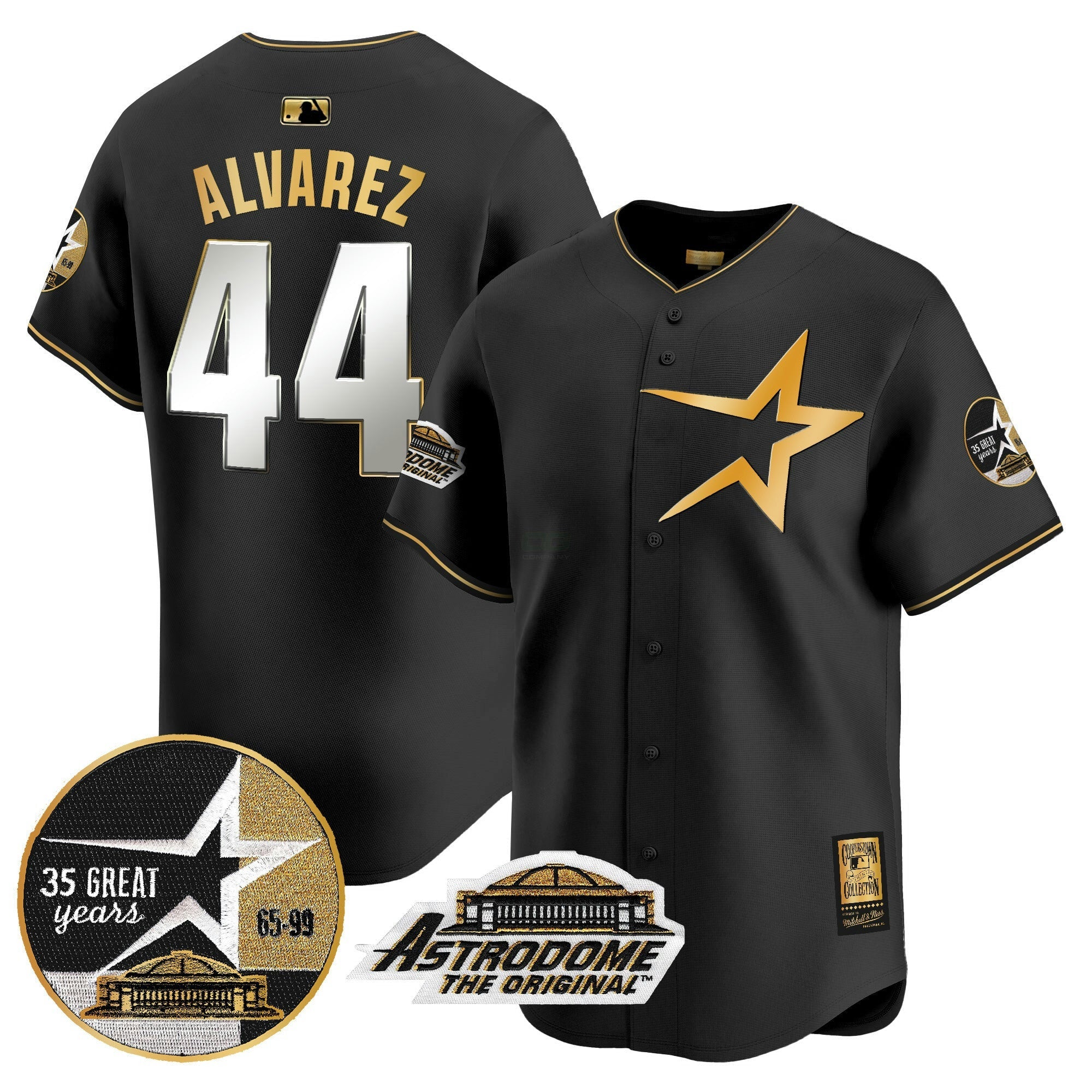 Camisa MLB Men’s 1999 Throwback 35th & Astrodome Patch Vapor Premier Limited Jersey