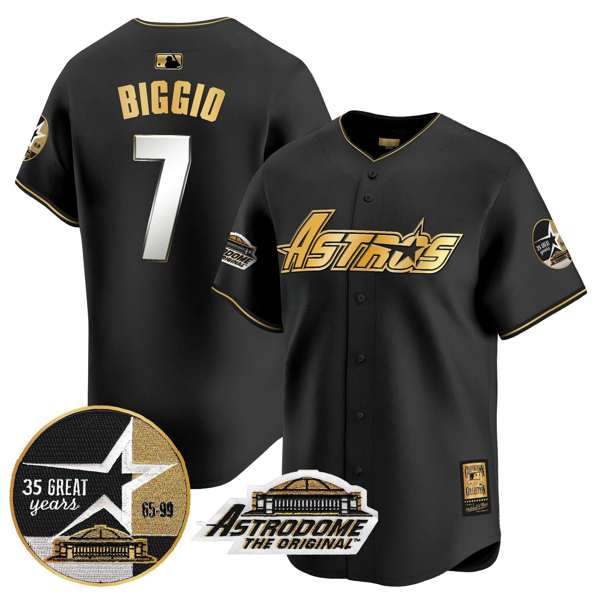 Camisa MLB Men’s 1999 Throwback 35th & Astrodome Patch Vapor Premier Limited Jersey V3