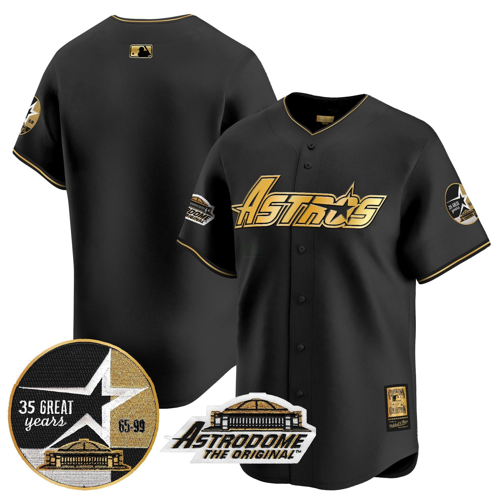 Camisa MLB Men’s 1999 Throwback 35th & Astrodome Patch Vapor Premier Limited Jersey V3