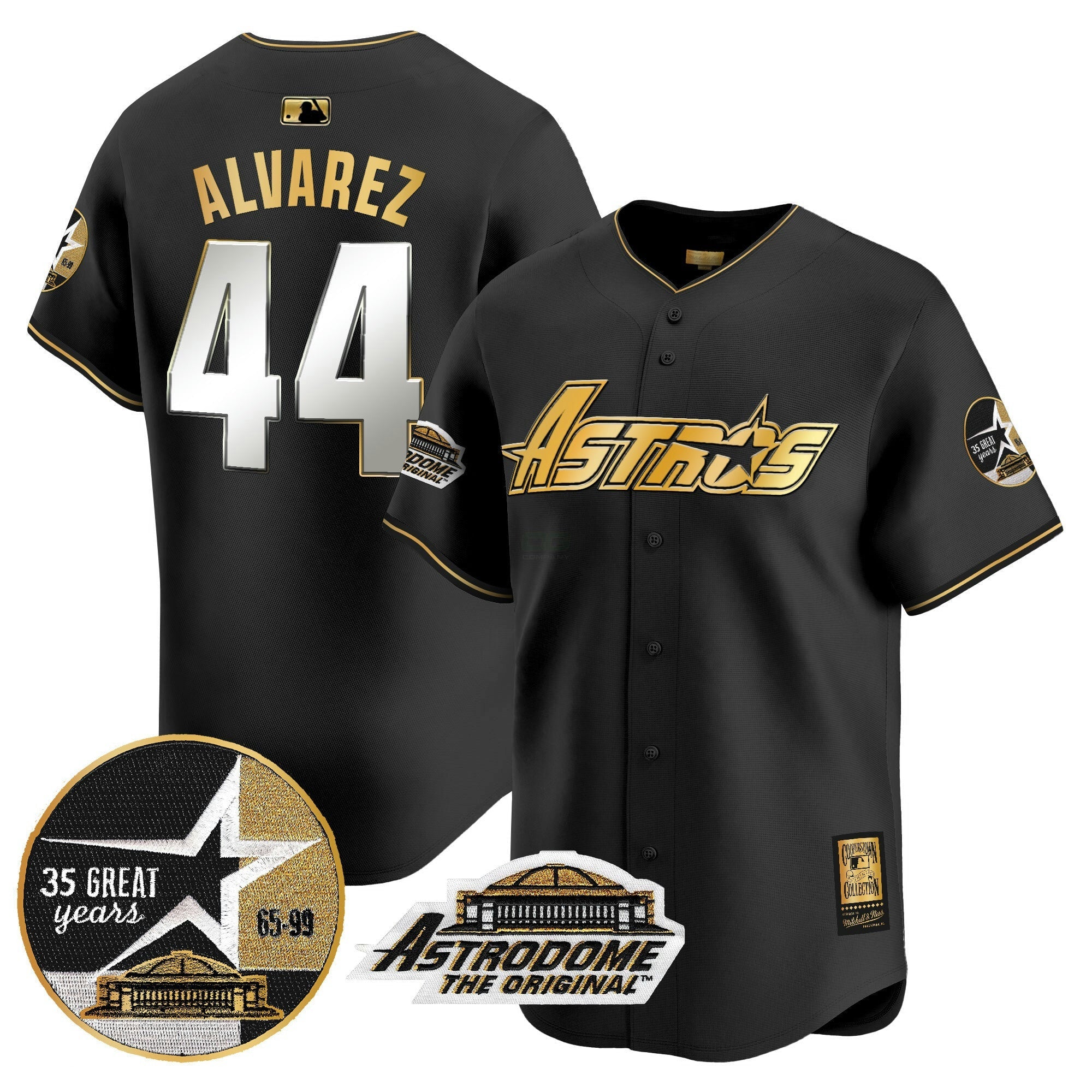 Camisa MLB Men’s 1999 Throwback 35th & Astrodome Patch Vapor Premier Limited Jersey V3