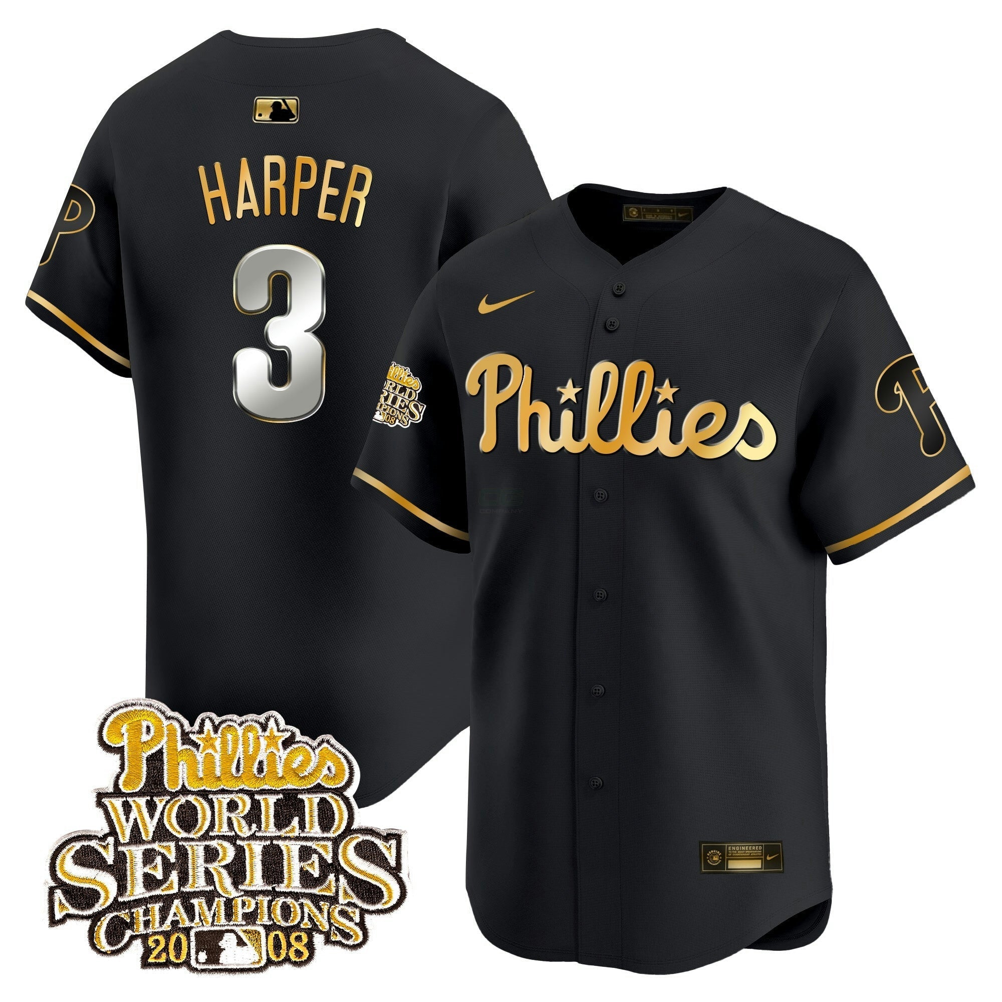 Camisa MLB Men’s 2008 World Series Champions Patch Vapor Premier Limited Jersey
