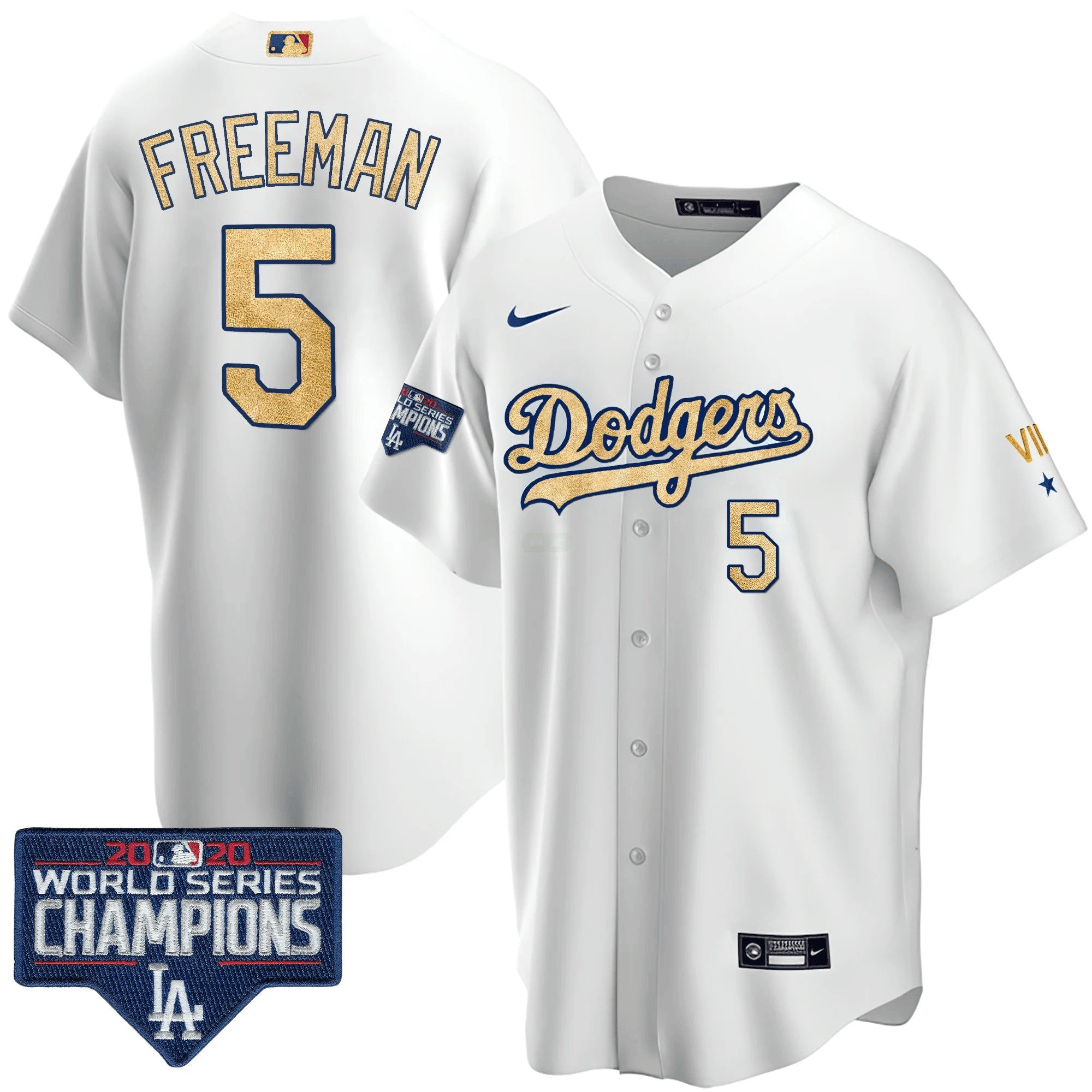 Camisa MLB Men’s 2020 World Series Champions Rush Dourada Jersey