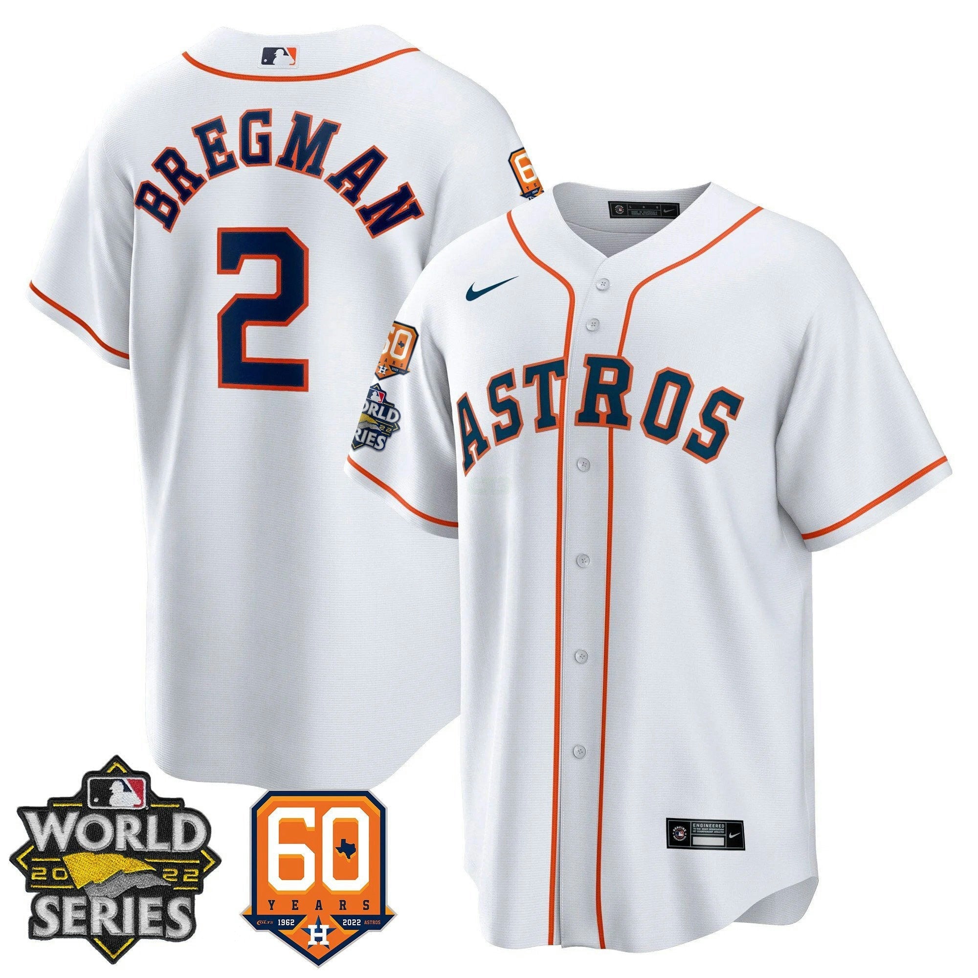 Camisa MLB Men’s 2022 World Series & 60th Patch Jersey