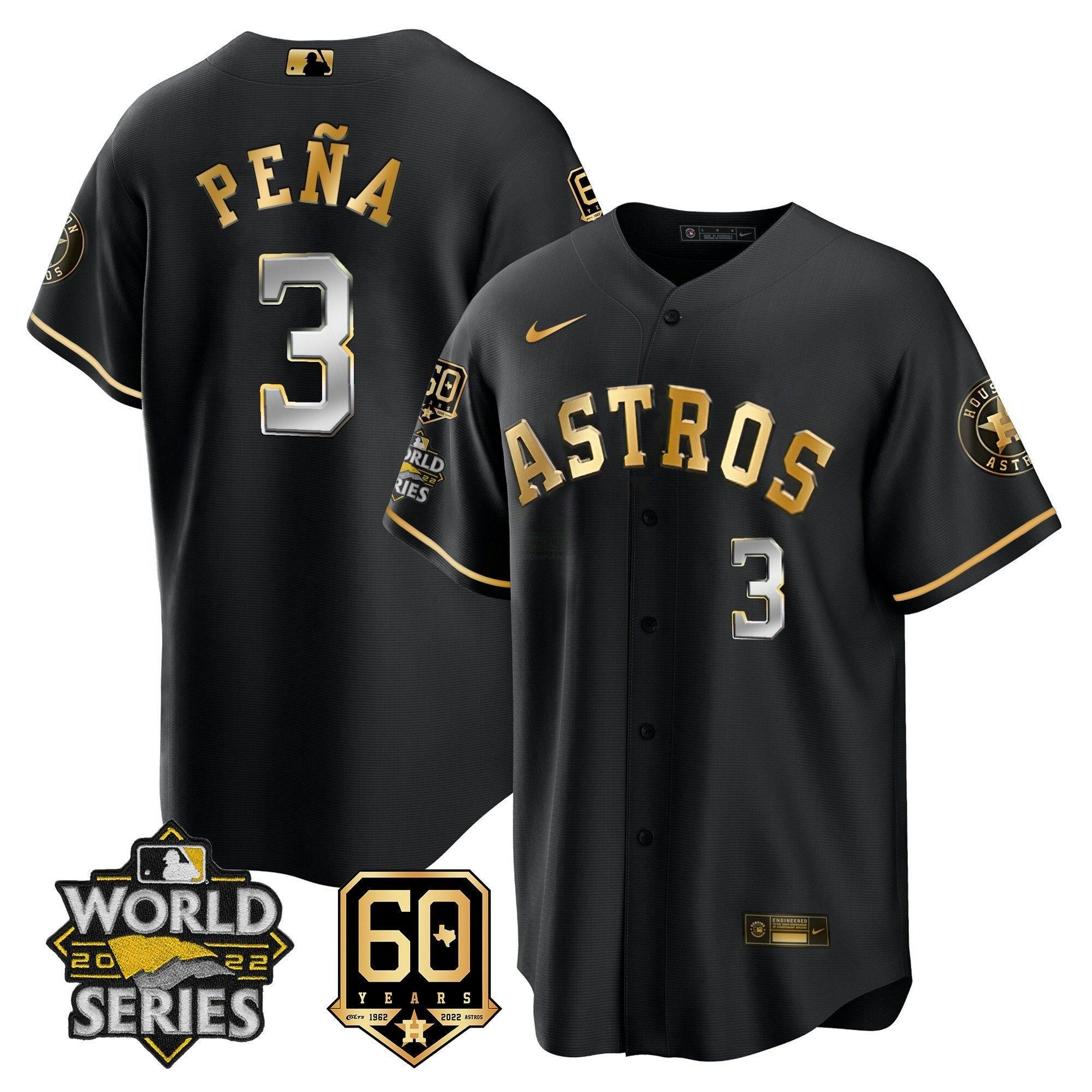 Camisa MLB Men’s 2022 World Series & 60th Patch Jersey